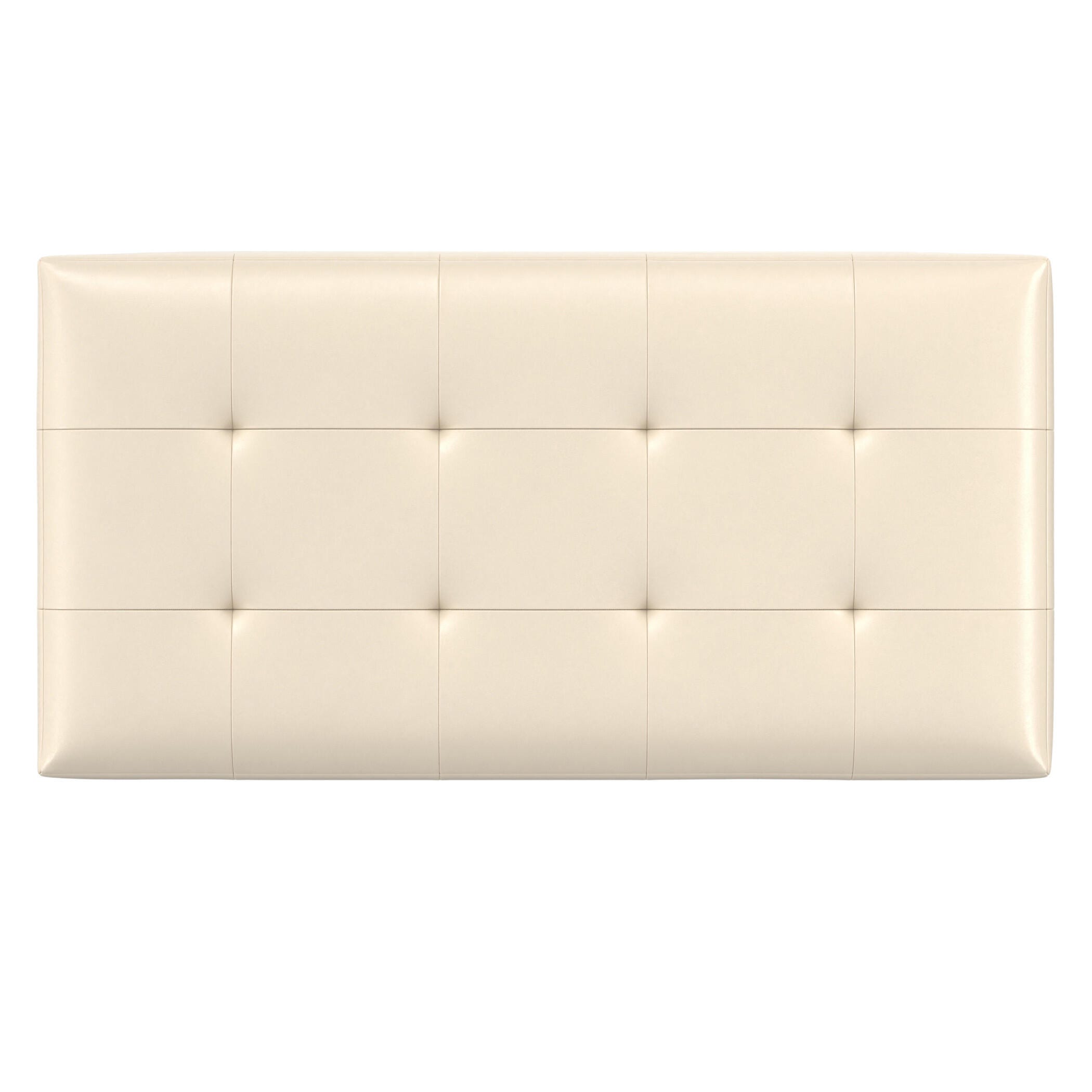 Ottoman Wide Storage Ottoman, Satin Cream, large