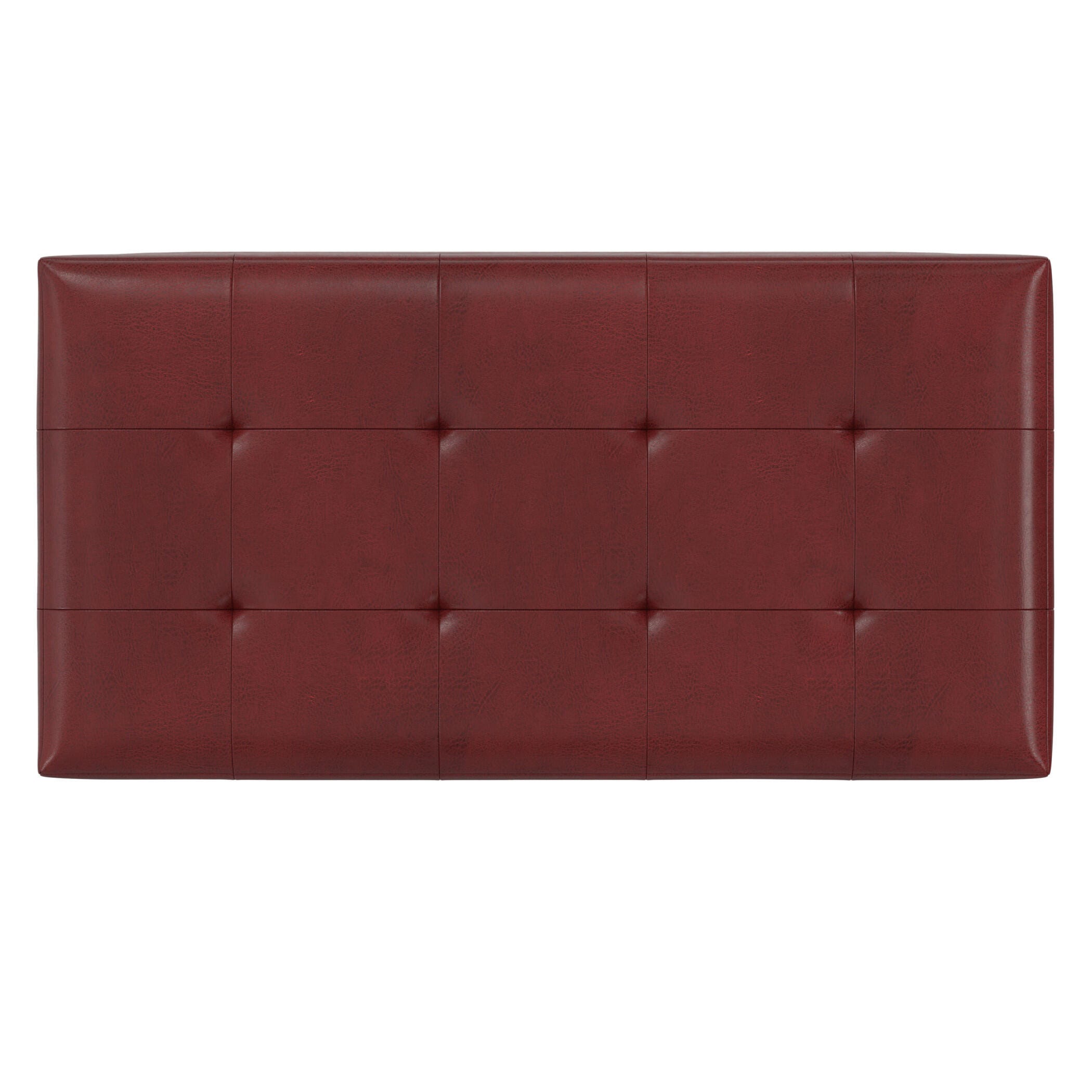 Ottoman Wide Storage Ottoman, Red, large