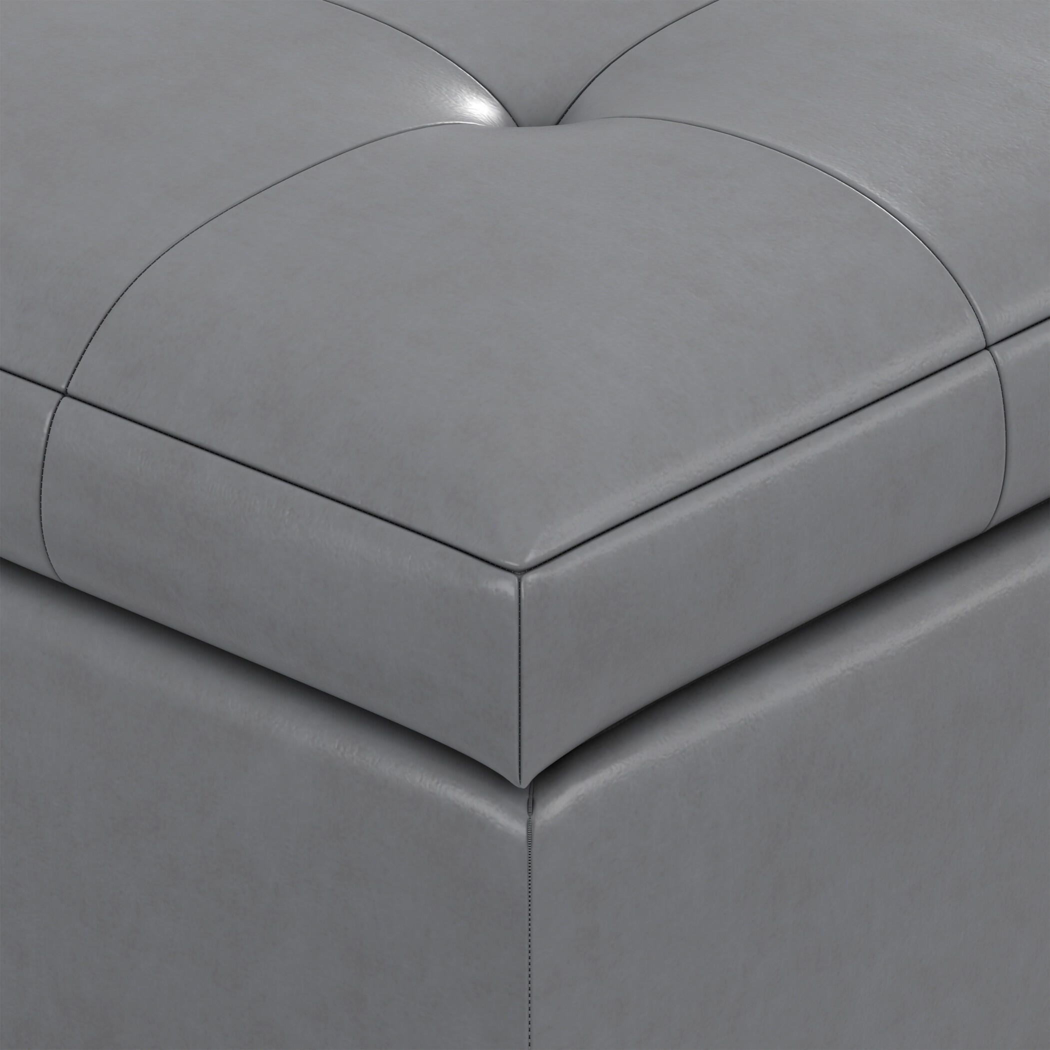 Ottoman Wide Storage Ottoman, Stone Gray, large
