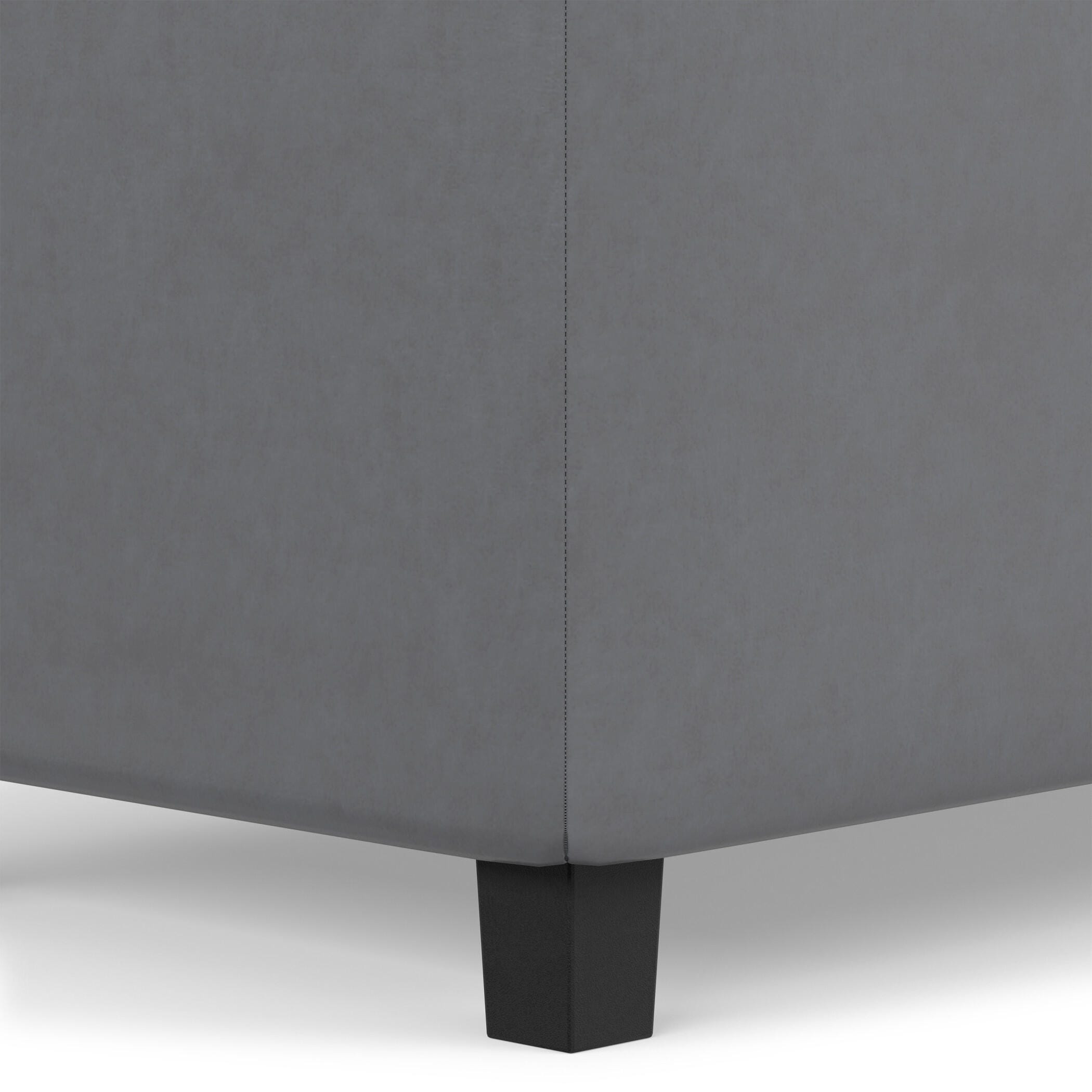 Ottoman Wide Storage Ottoman, Stone Gray, large
