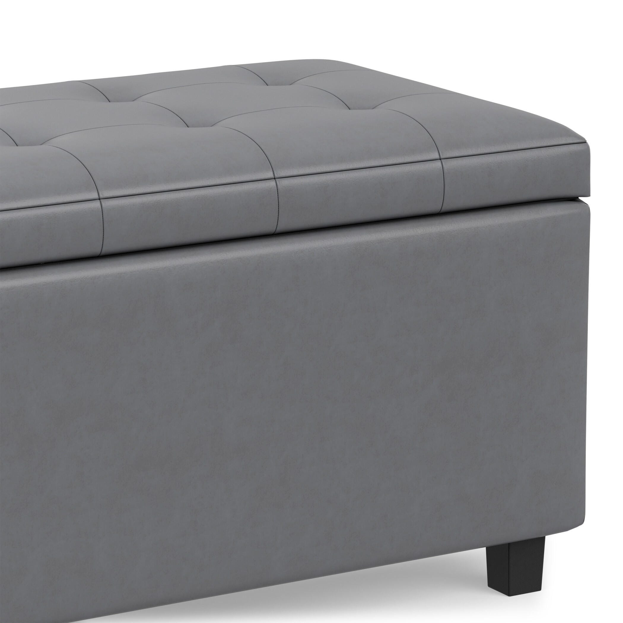 Ottoman Wide Storage Ottoman, Stone Gray, large