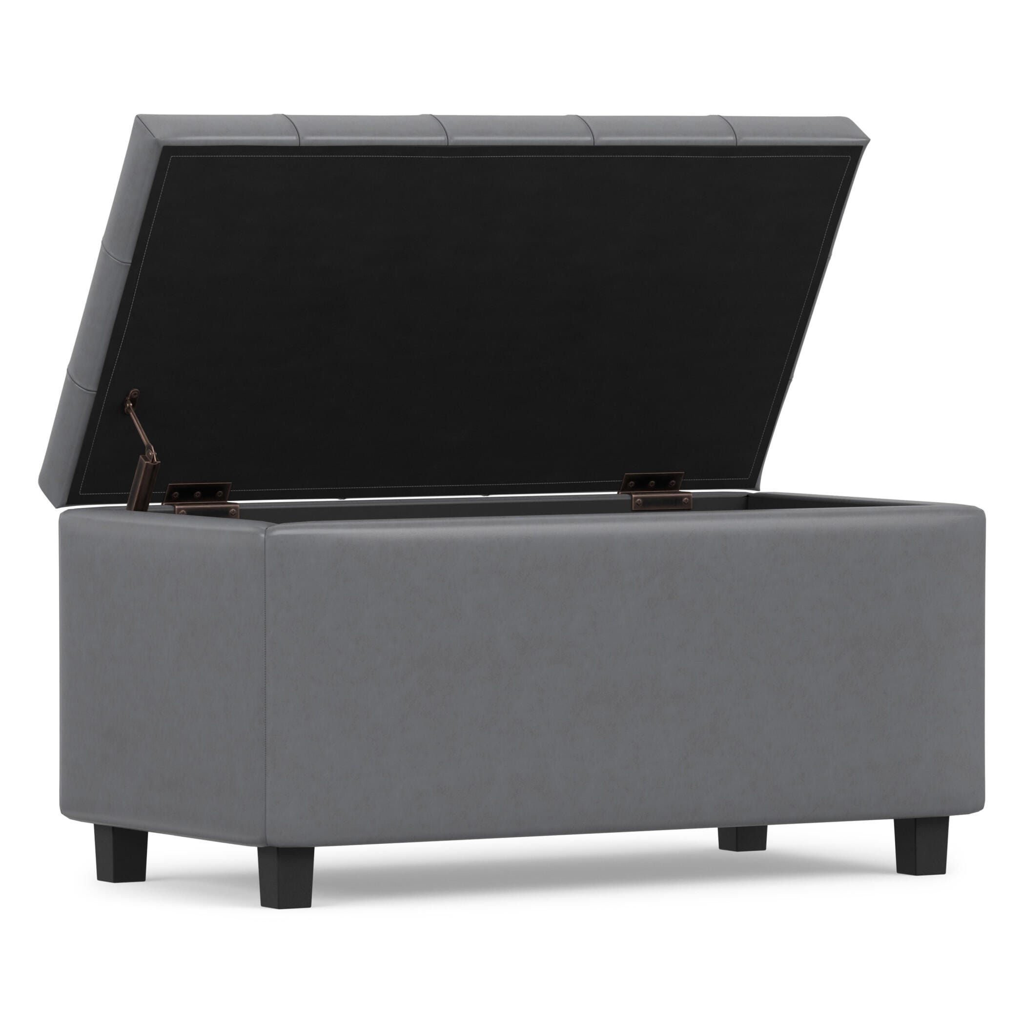 Ottoman Wide Storage Ottoman, Stone Gray, large