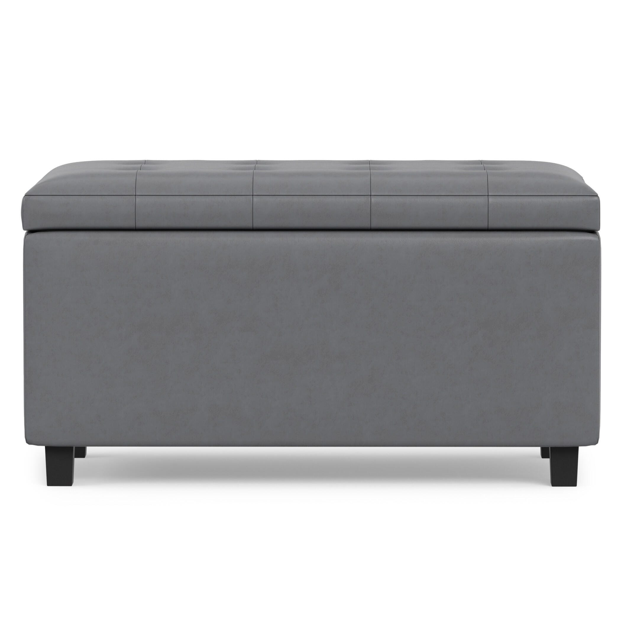 Ottoman Wide Storage Ottoman, Stone Gray, large