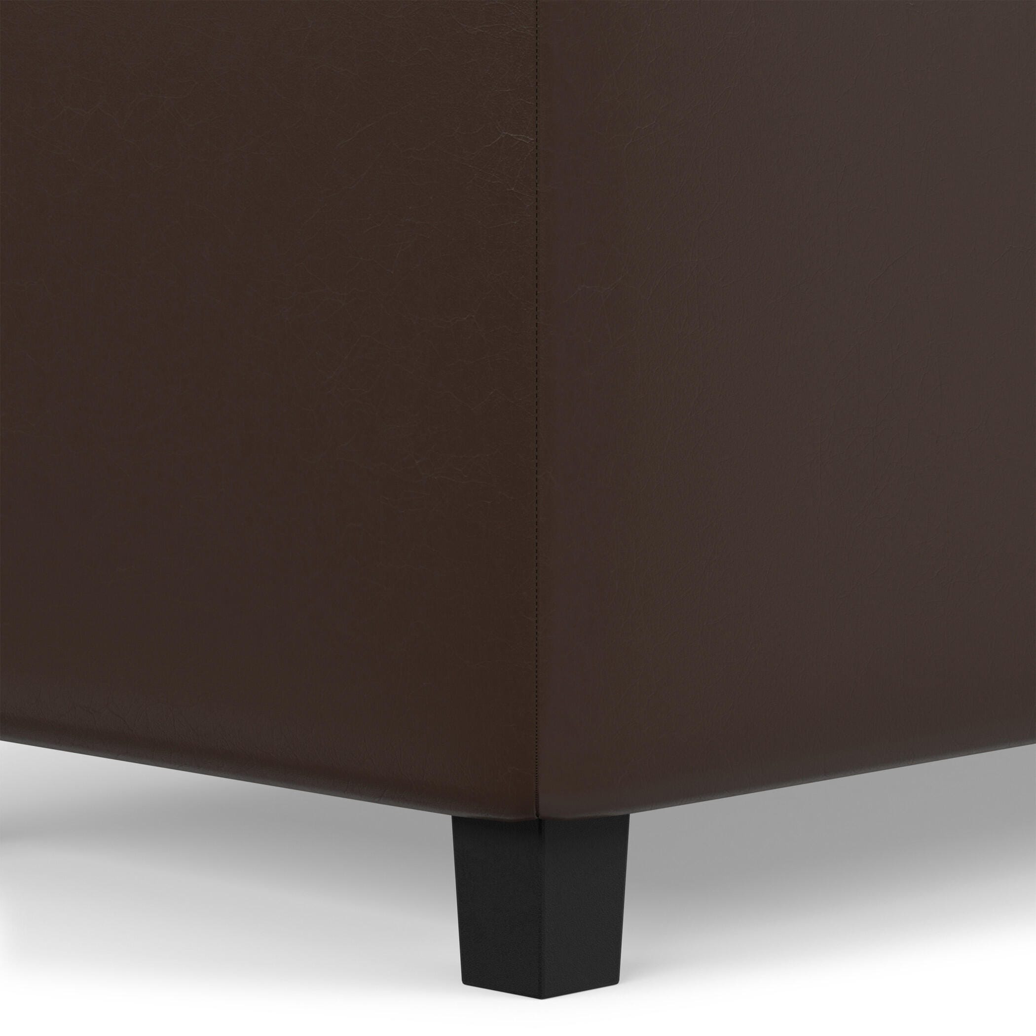 Ottoman Wide Storage Ottoman, Chocolate, large