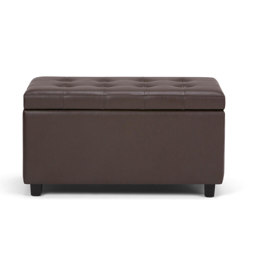 Ottoman Wide Storage Ottoman, Chocolate, large
