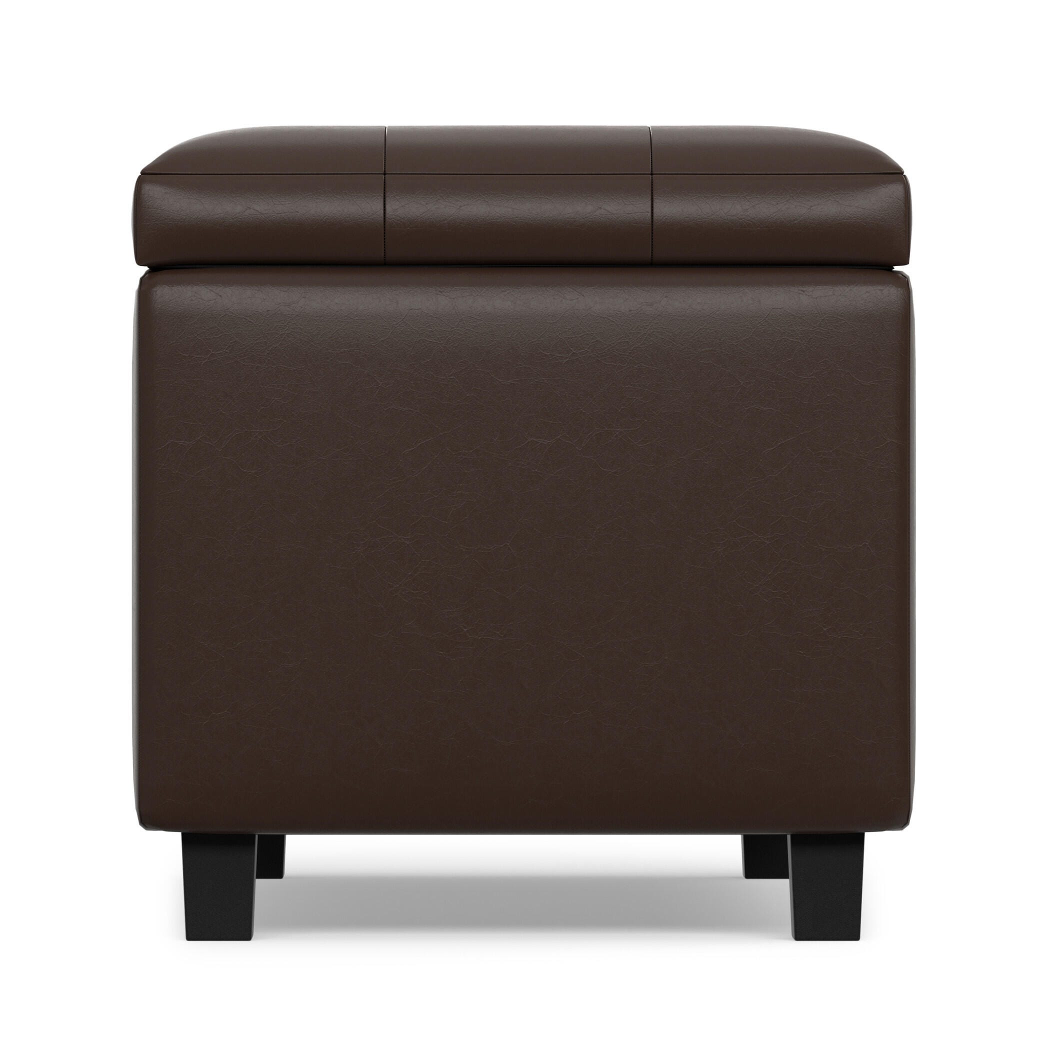 Ottoman Wide Storage Ottoman, Chocolate, large