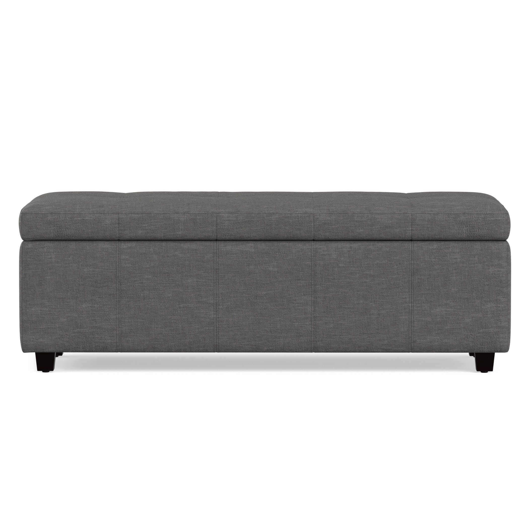 Ottoman Storage Ottoman with Lift-top Lid, Slate Gray, large