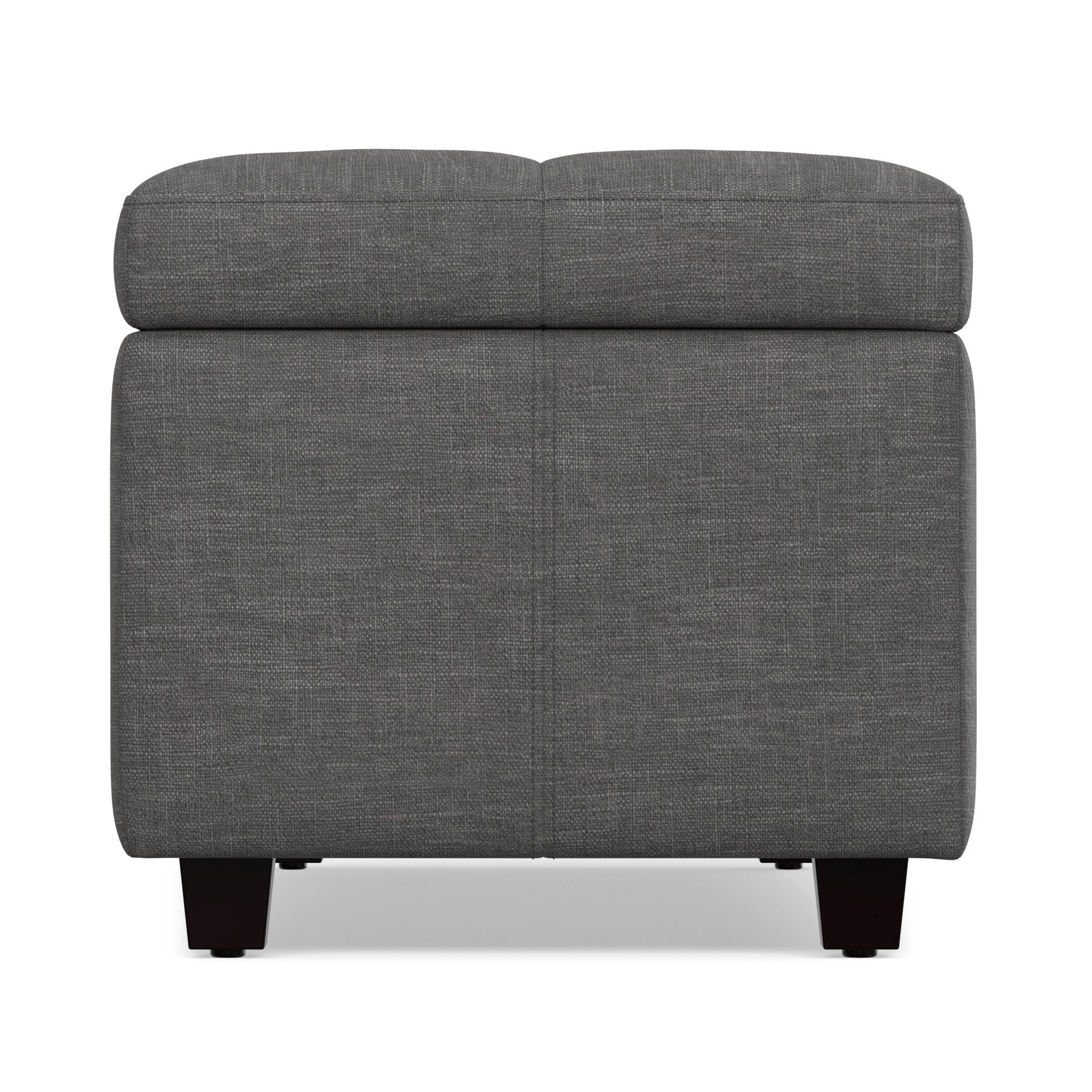 Ottoman Storage Ottoman with Lift-top Lid, Slate Gray, large