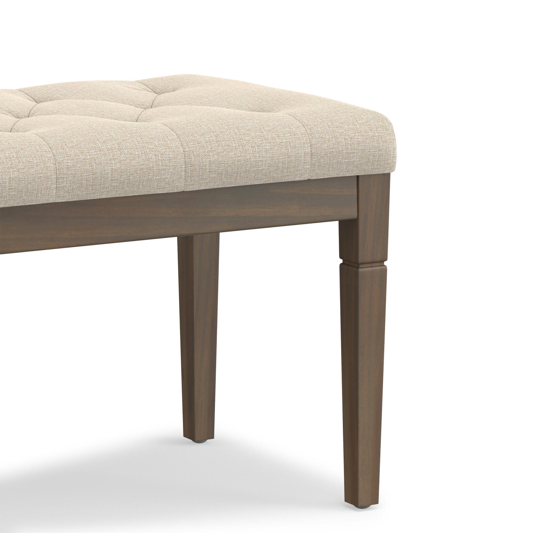 Simpli Home Saxon Ottoman Bench, Natural, large