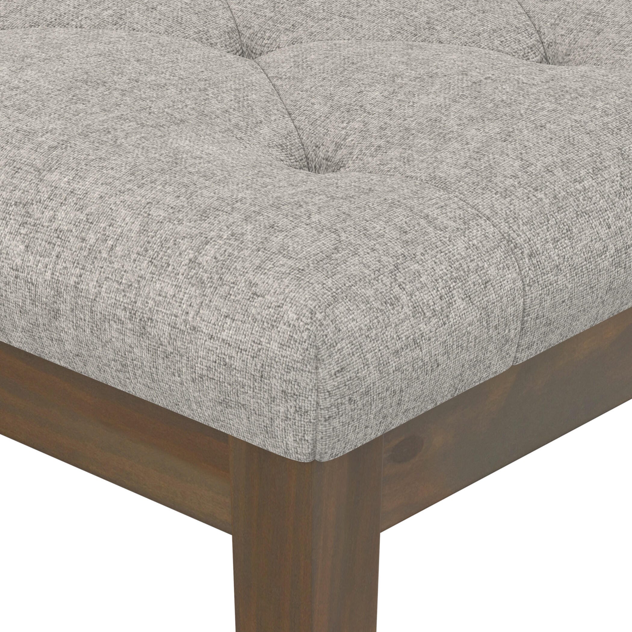 Simpli Home Waverly Ottoman Bench, Cloud, large