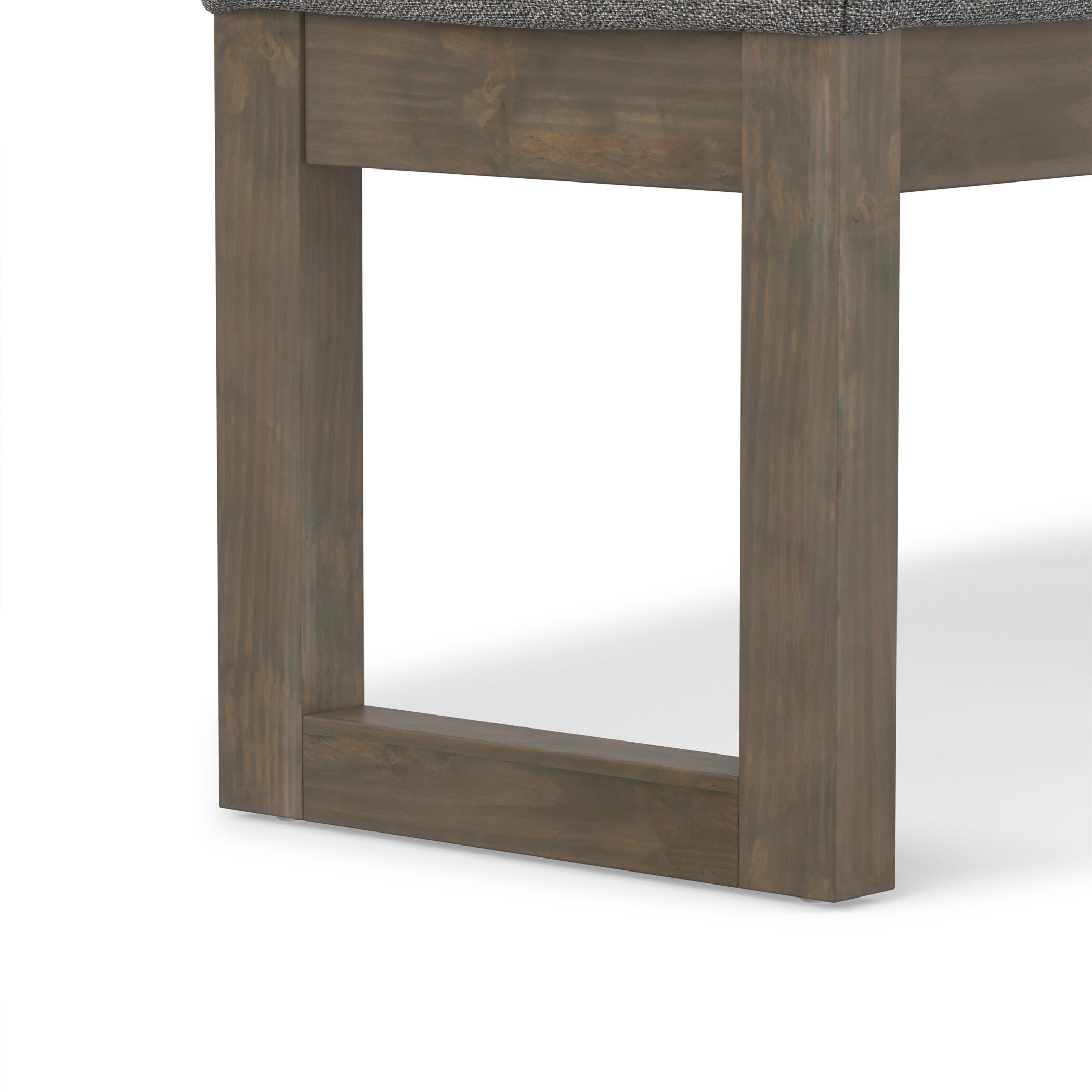 Simpli Home Milltown Ottoman Bench, Gray, large