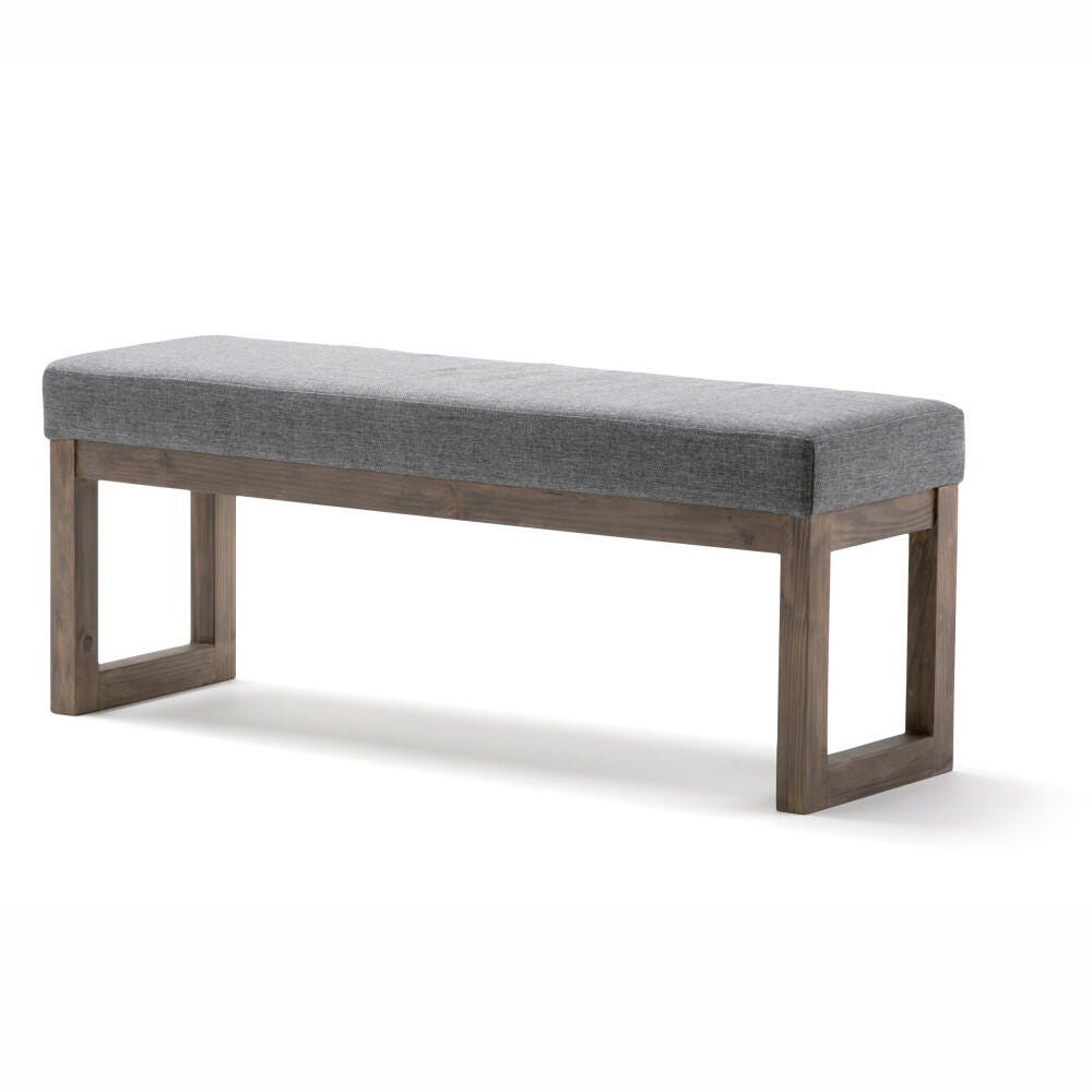 Ottoman Ottoman Bench, Gray, large