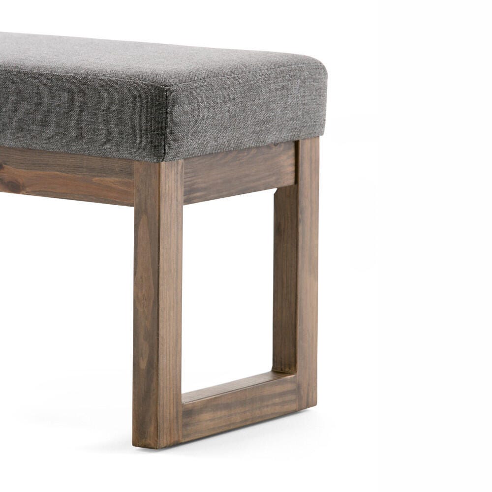 Ottoman Ottoman Bench, Gray, large