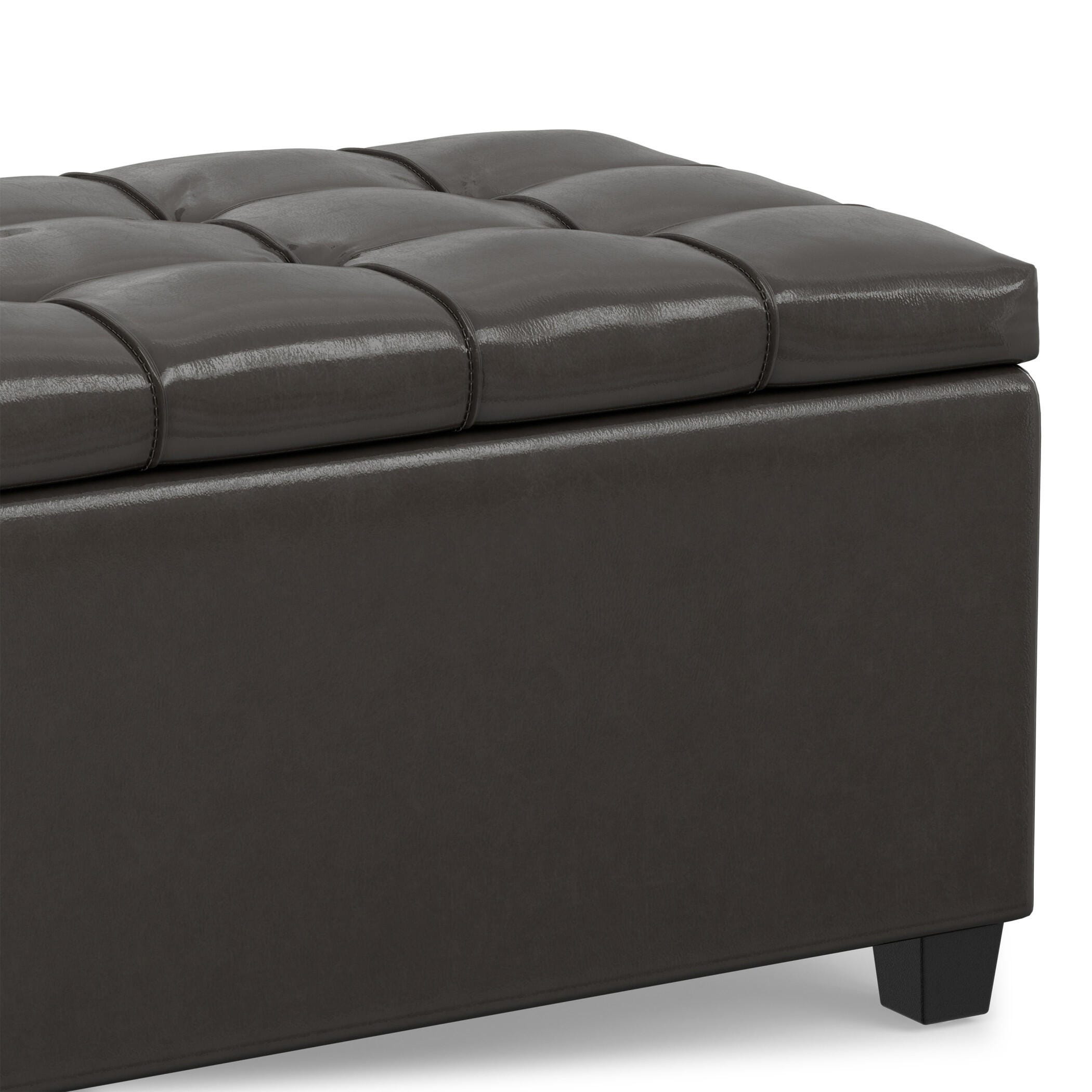 Ottoman Storage Ottoman, Dark Chocolate, large