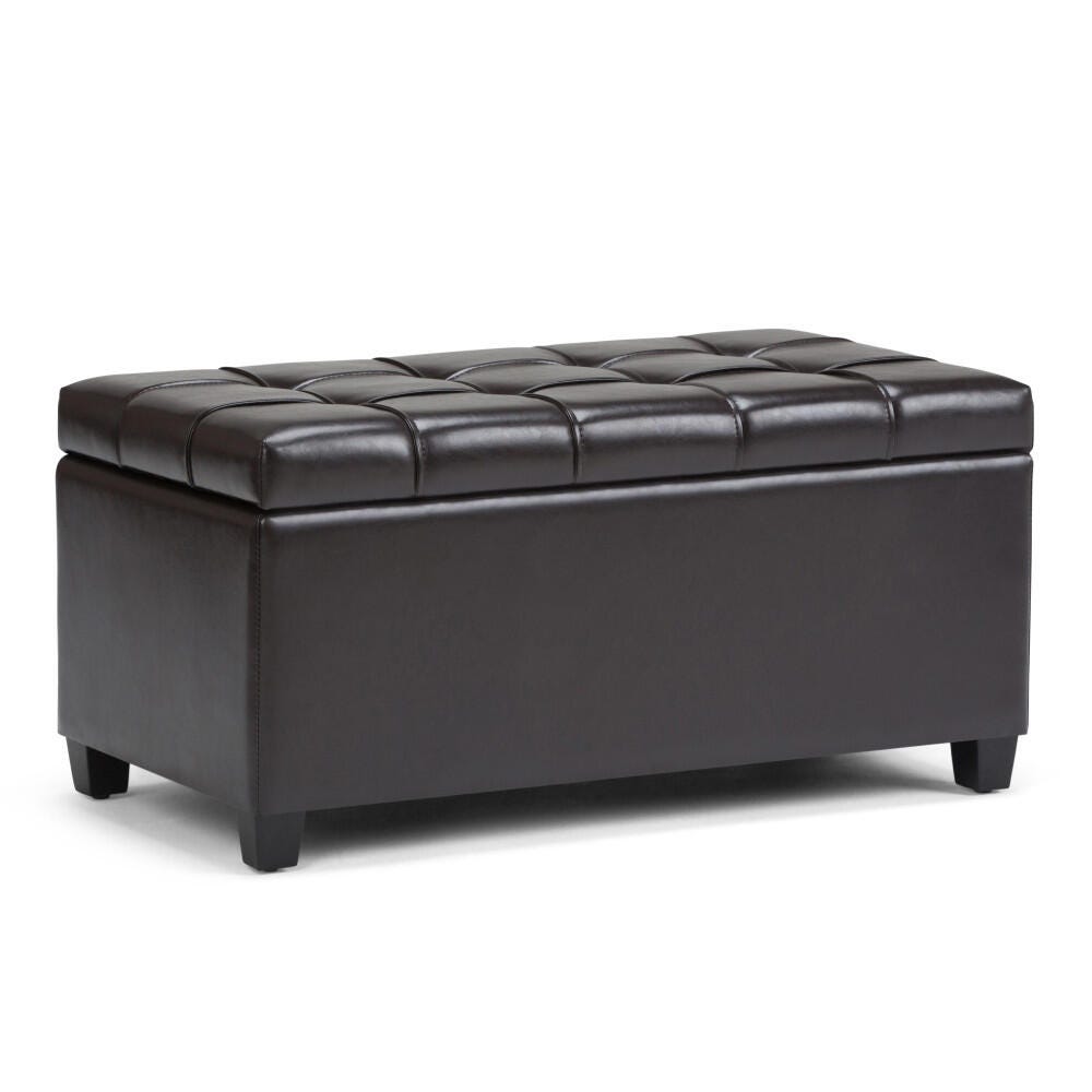 Ottoman Storage Ottoman, Dark Chocolate, large