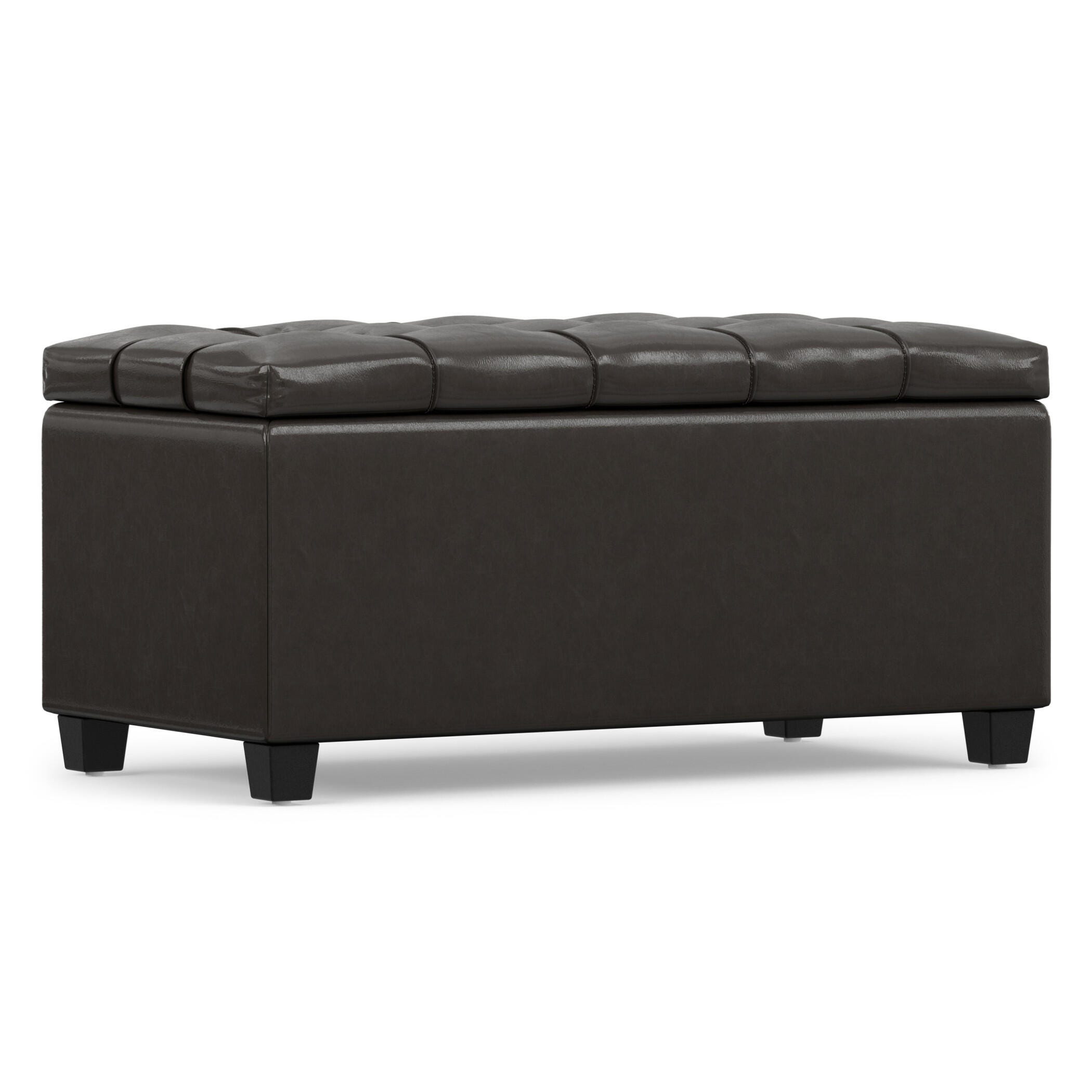 Ottoman Storage Ottoman, Dark Chocolate, large