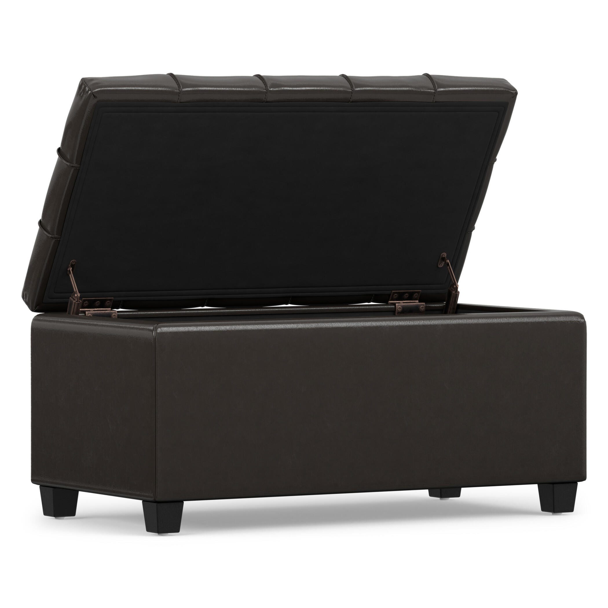 Ottoman Storage Ottoman, Dark Chocolate, large