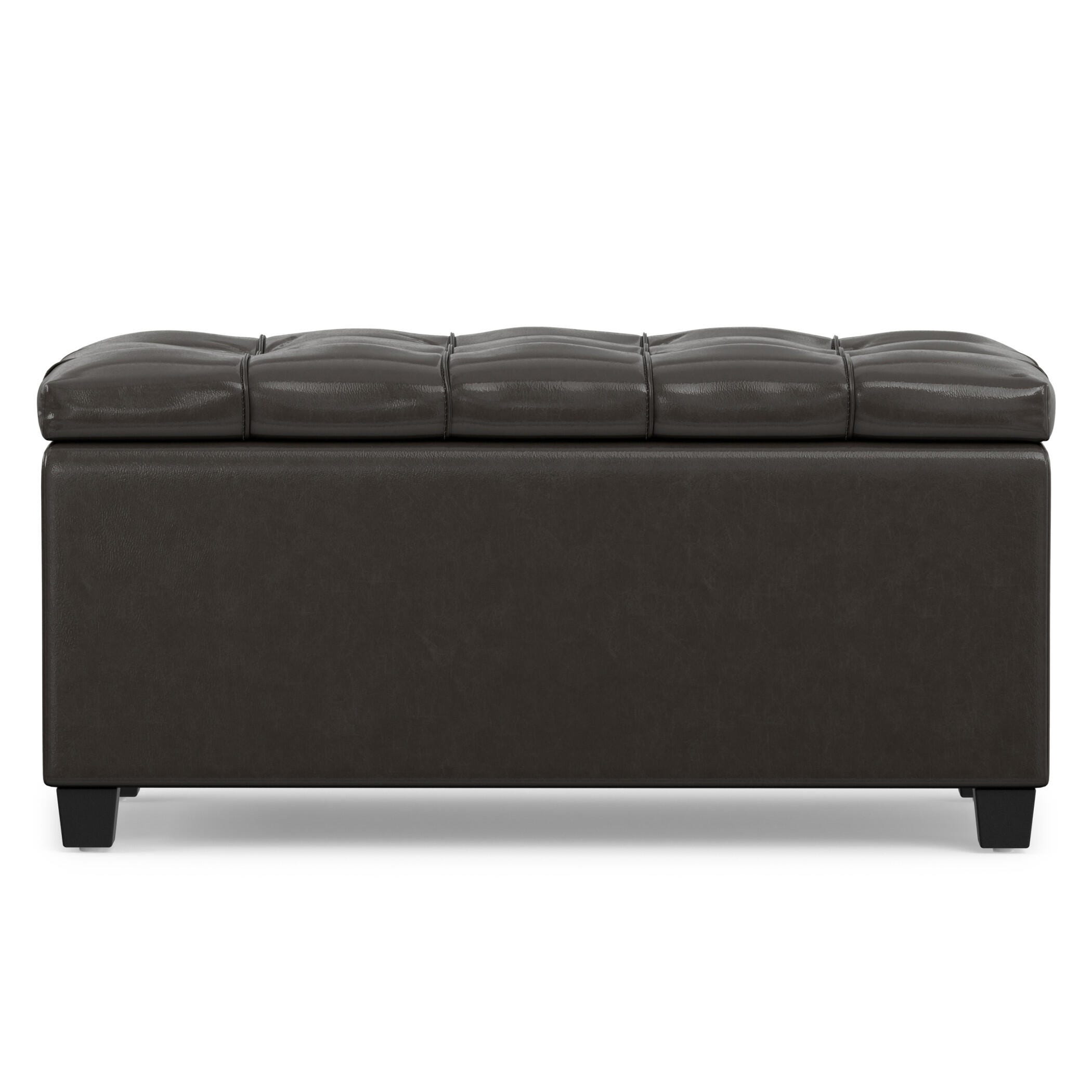 Ottoman Storage Ottoman, Dark Chocolate, large