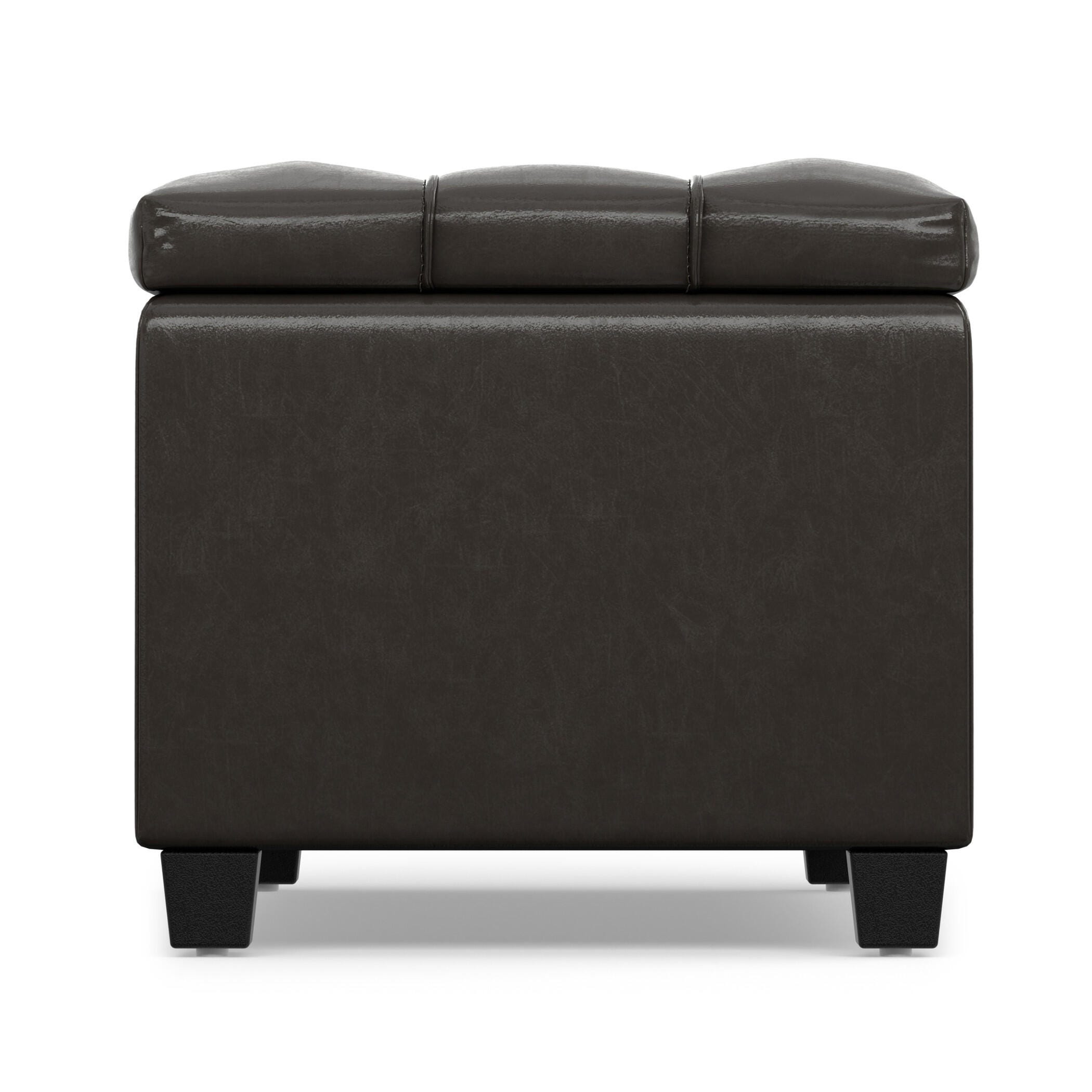 Ottoman Storage Ottoman, Dark Chocolate, large