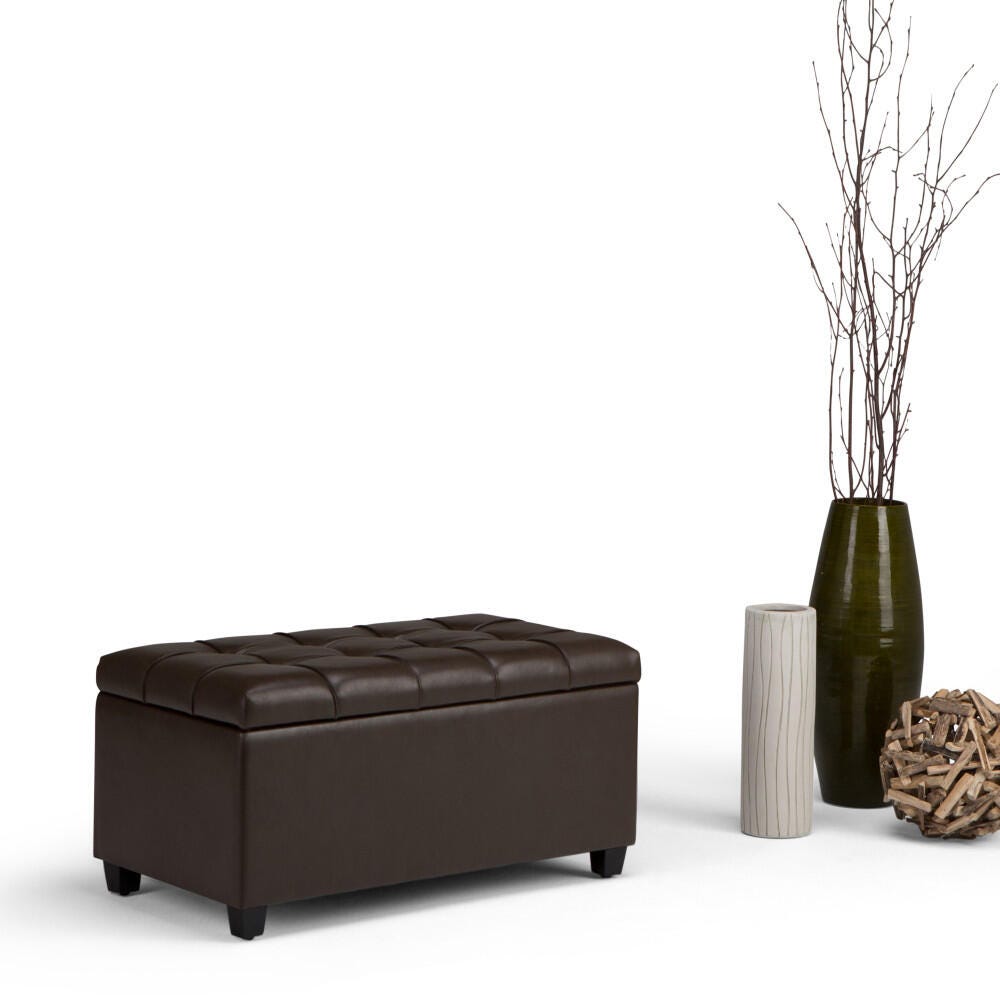 Ottoman Storage Ottoman, Chocolate, large