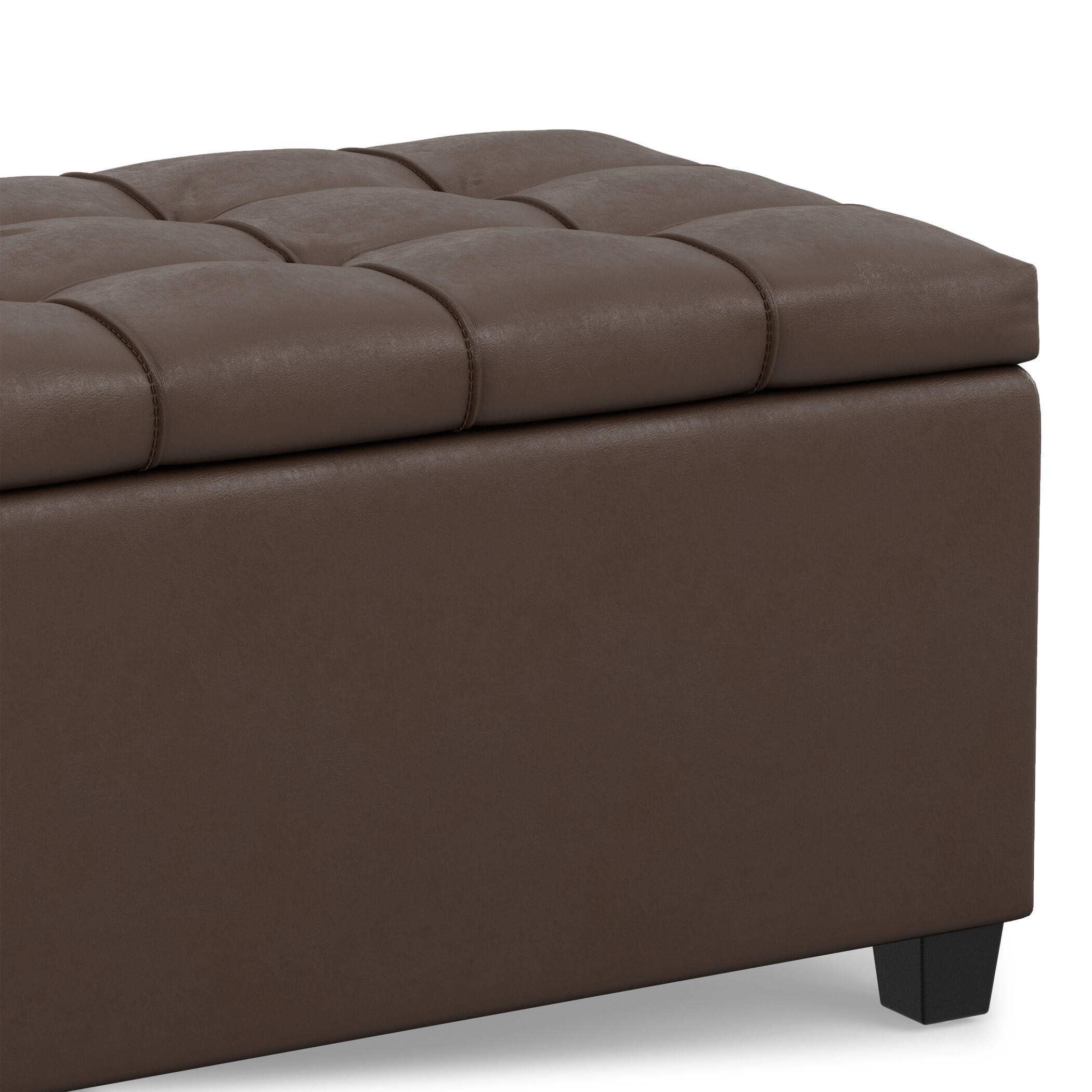 Ottoman Storage Ottoman, Chocolate, large