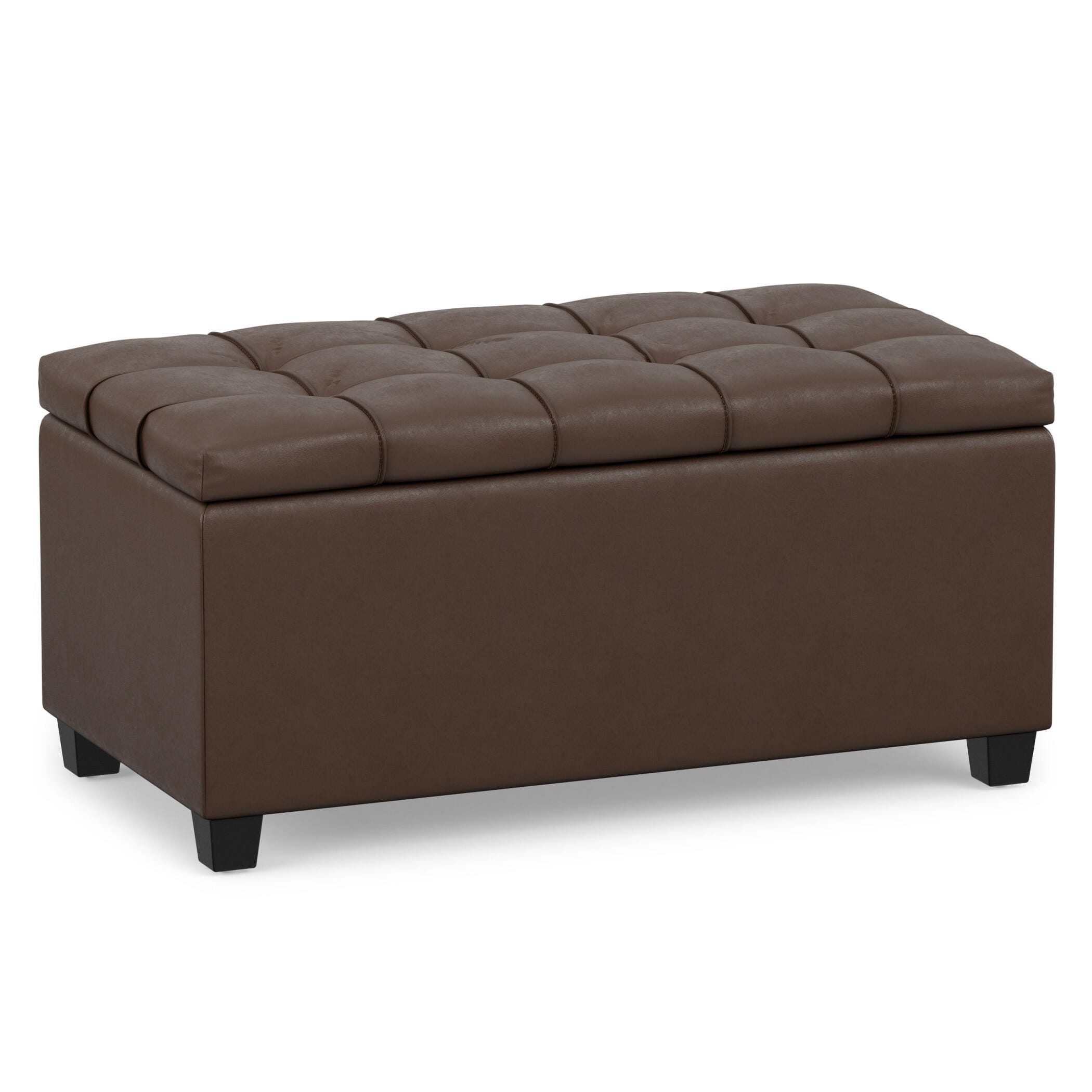 Ottoman Storage Ottoman, Chocolate, large