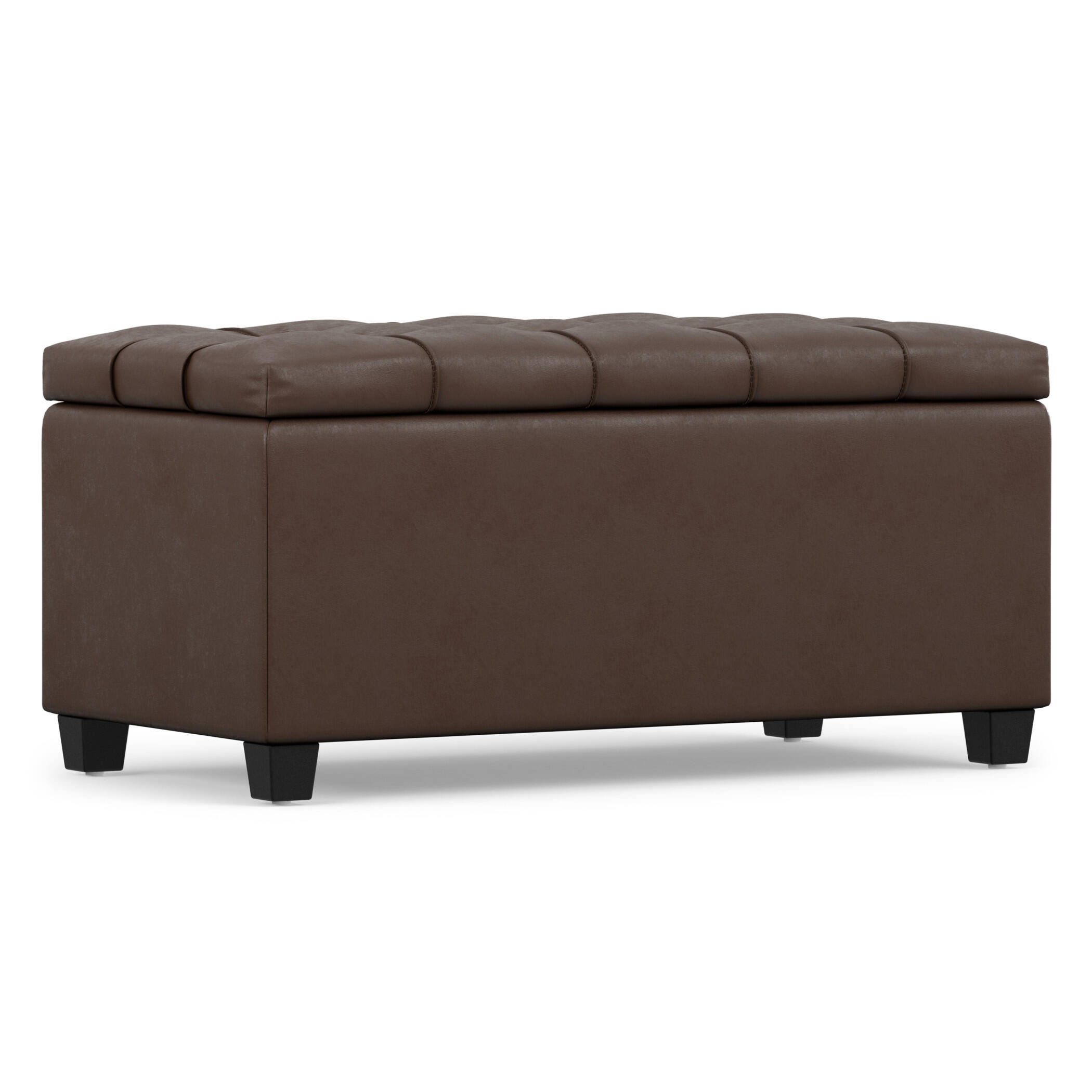 Ottoman Storage Ottoman, Chocolate, large