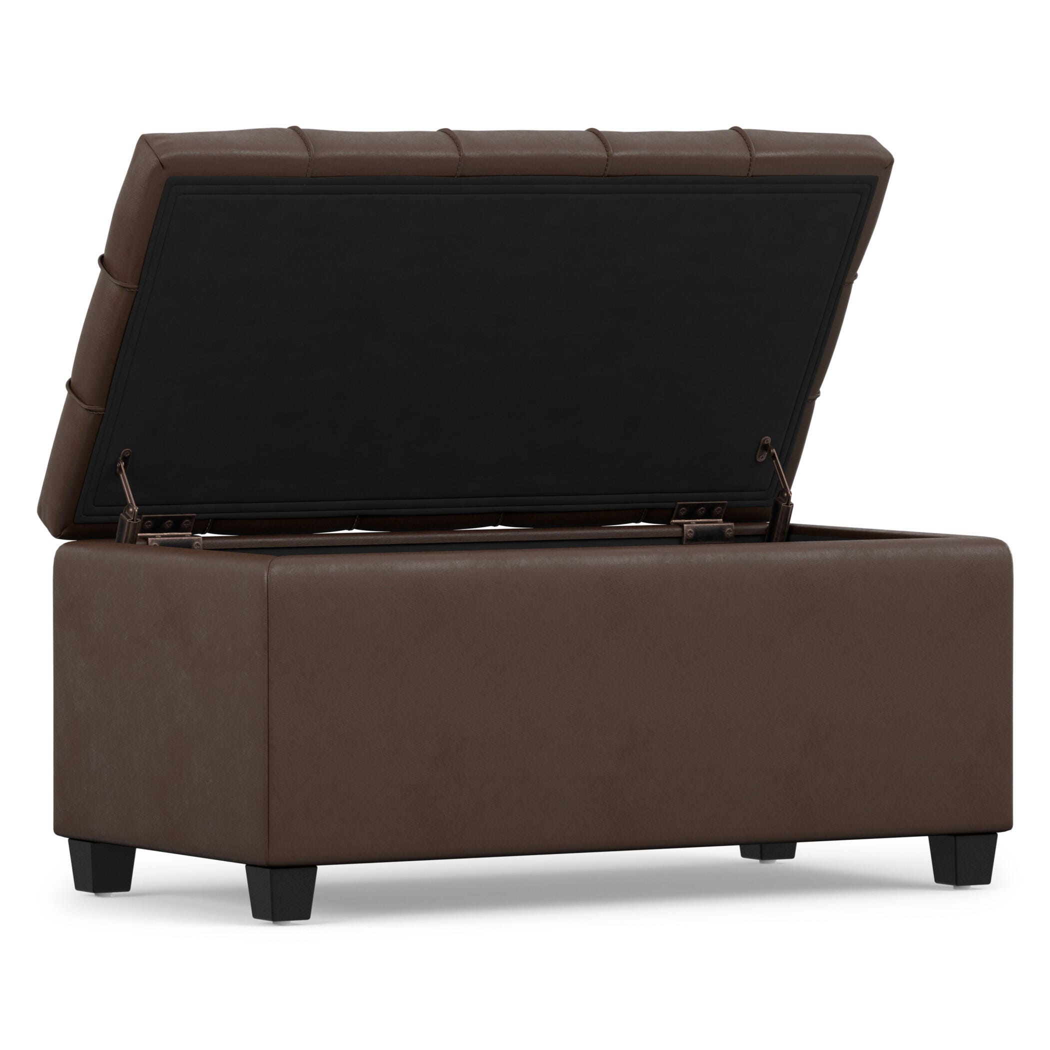 Ottoman Storage Ottoman, Chocolate, large