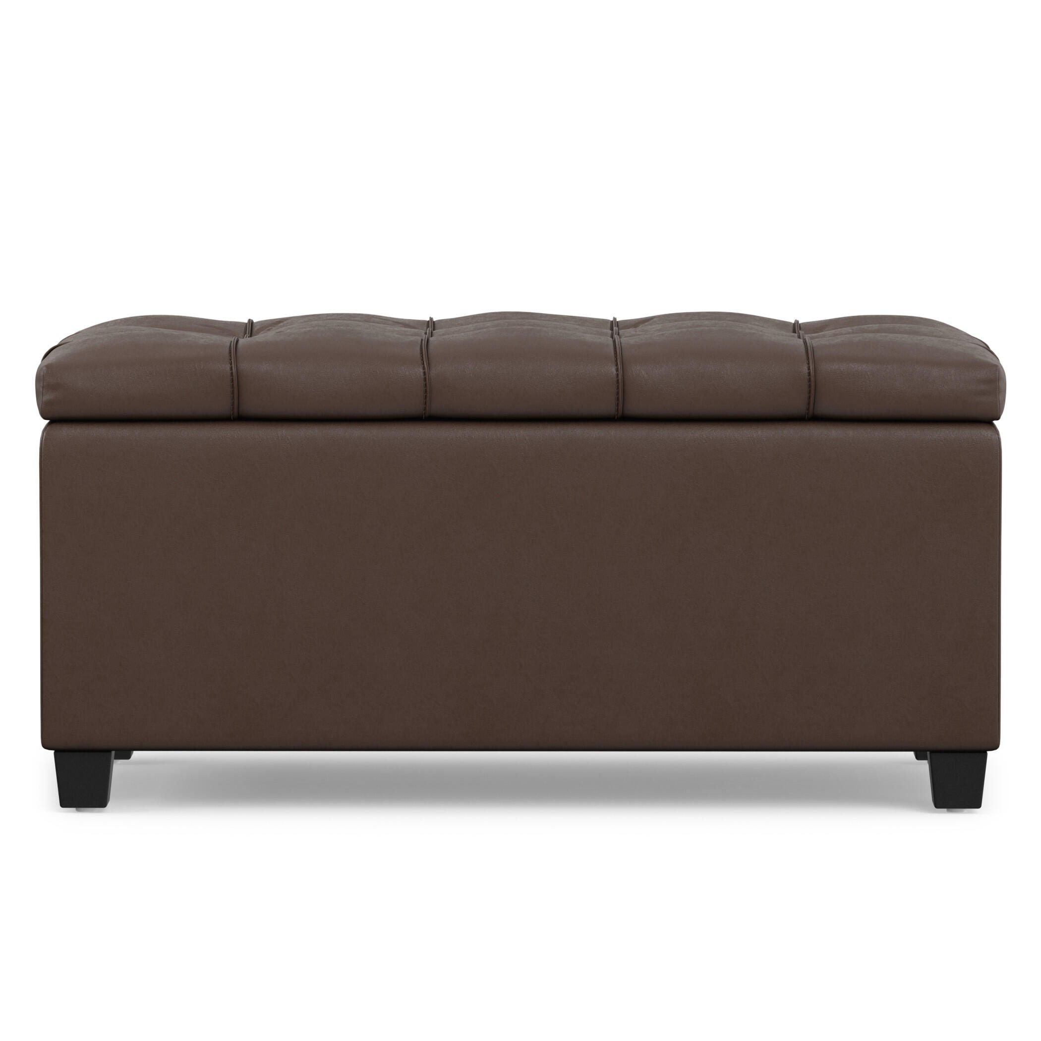 Ottoman Storage Ottoman, Chocolate, large