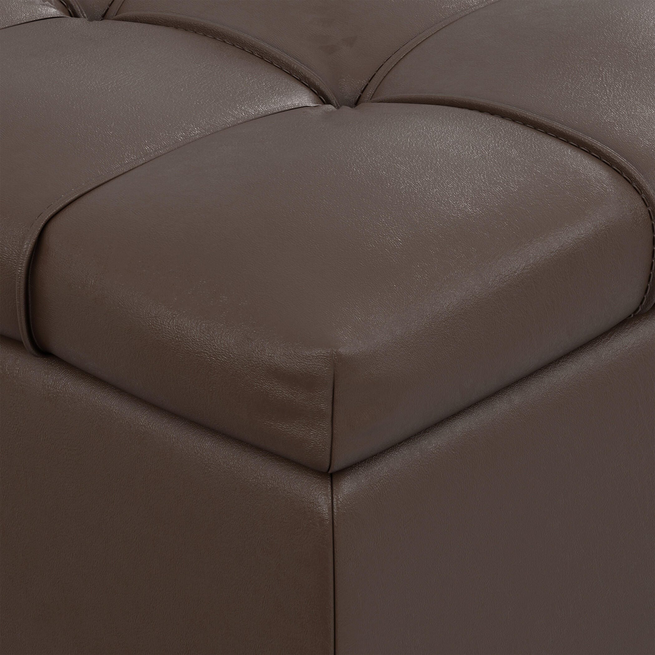 Ottoman Storage Ottoman, Chocolate, large