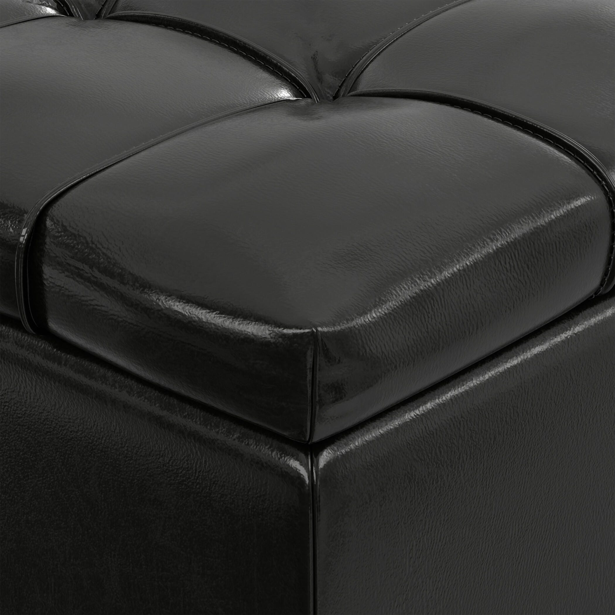 Ottoman Storage Ottoman, Midnight Black, large