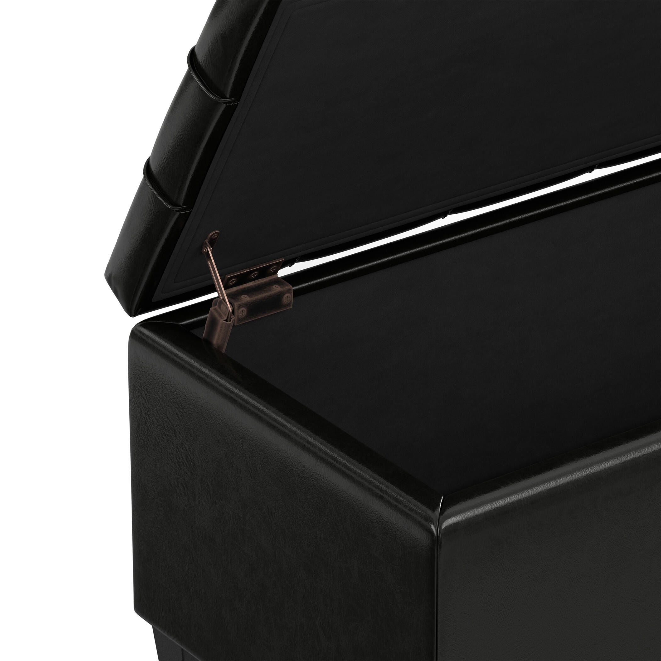 Ottoman Storage Ottoman, Midnight Black, large