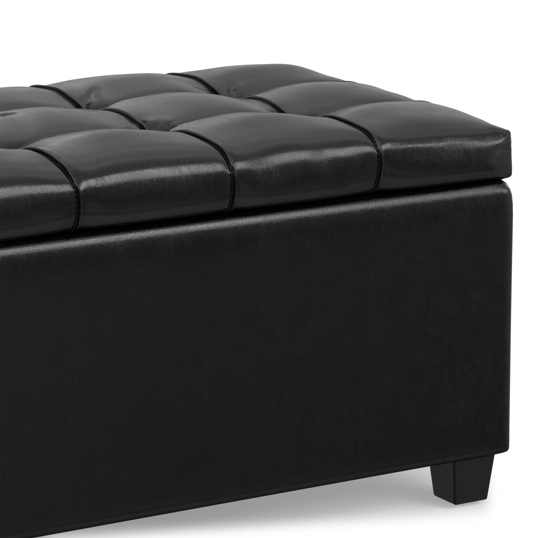 Ottoman Storage Ottoman, Midnight Black, large