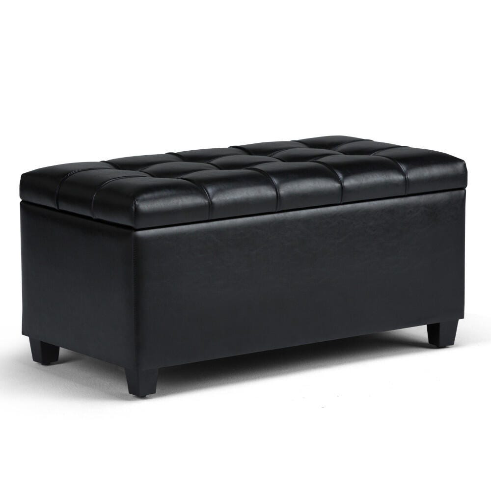 Ottoman Storage Ottoman, Midnight Black, large