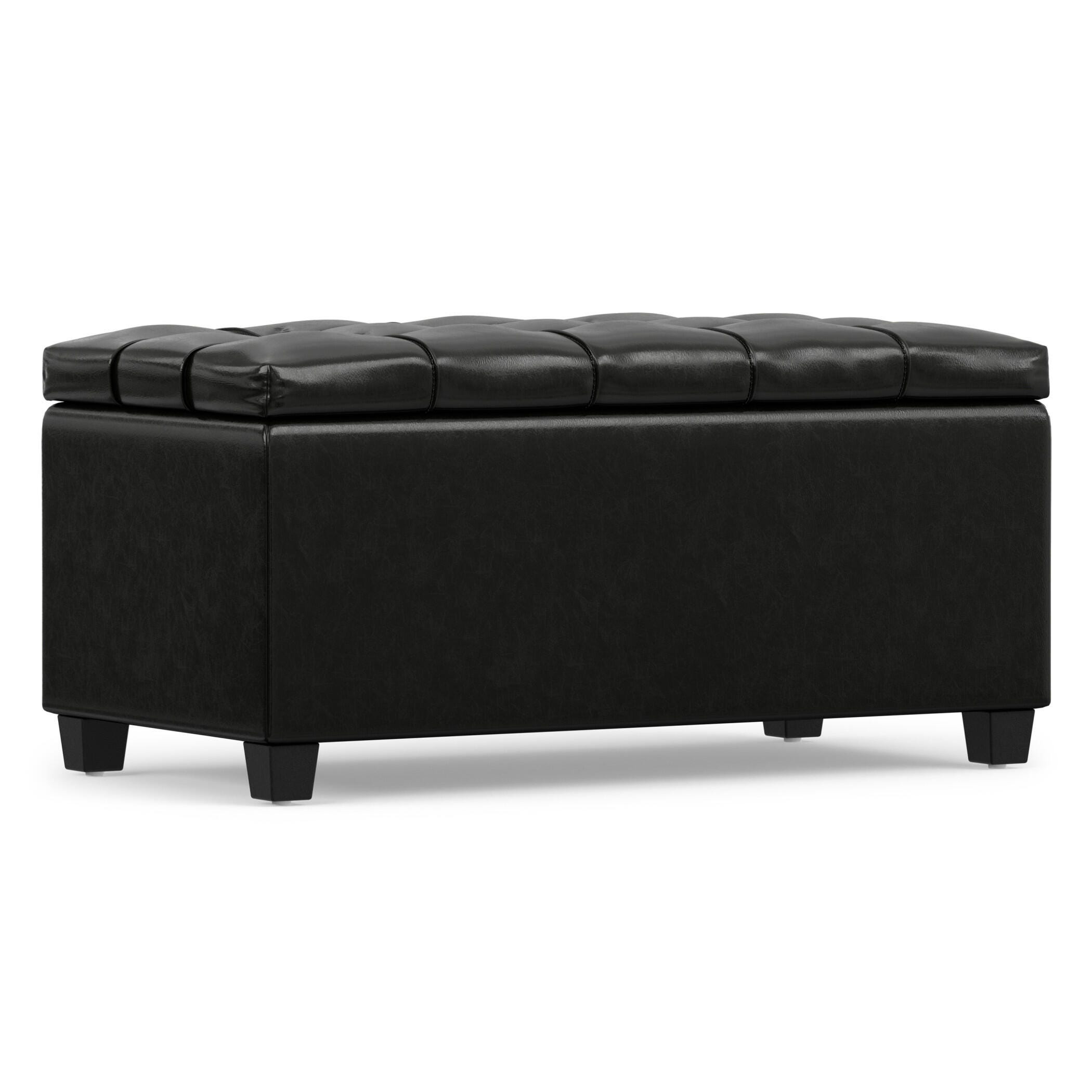 Ottoman Storage Ottoman, Midnight Black, large