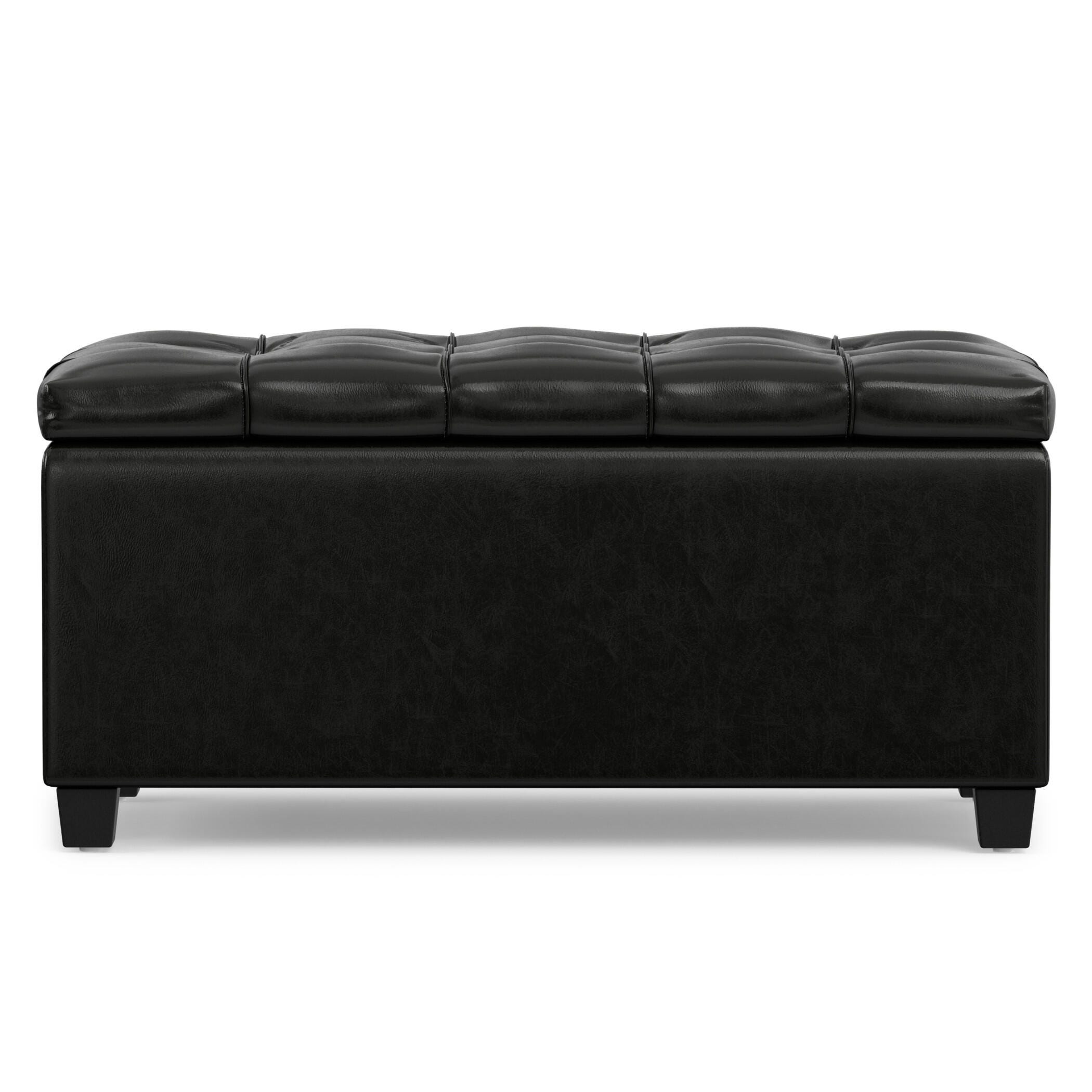 Ottoman Storage Ottoman, Midnight Black, large
