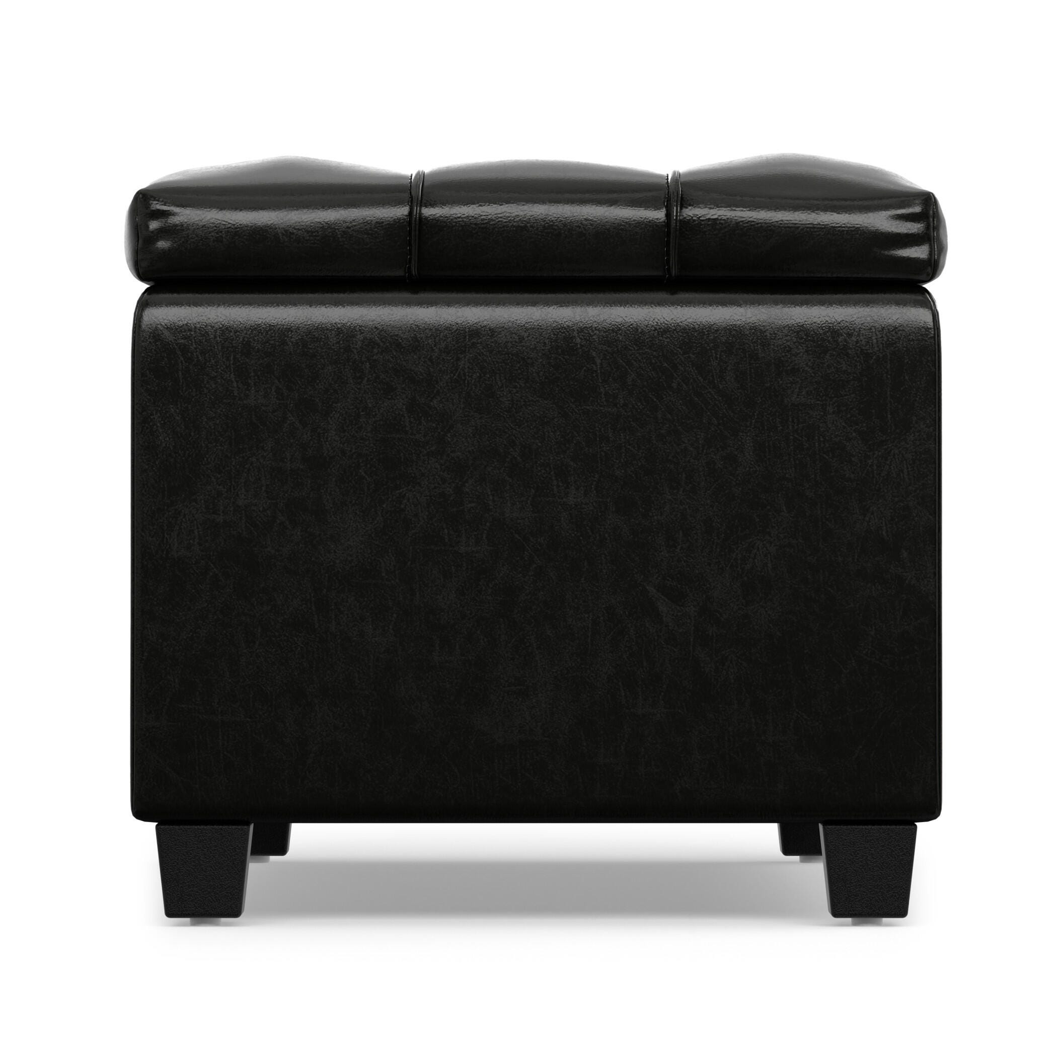 Ottoman Storage Ottoman, Midnight Black, large