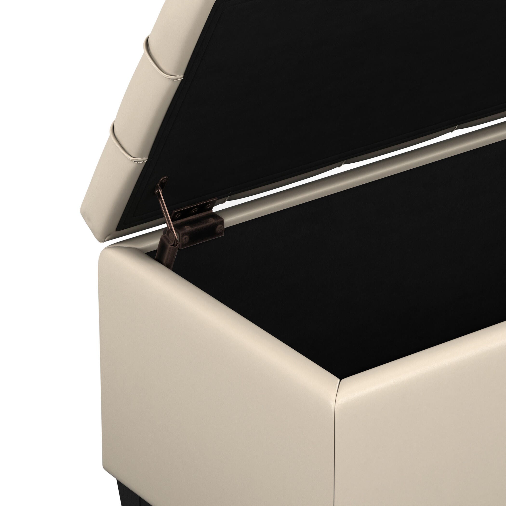 Ottoman Storage Ottoman, Satin Cream, large