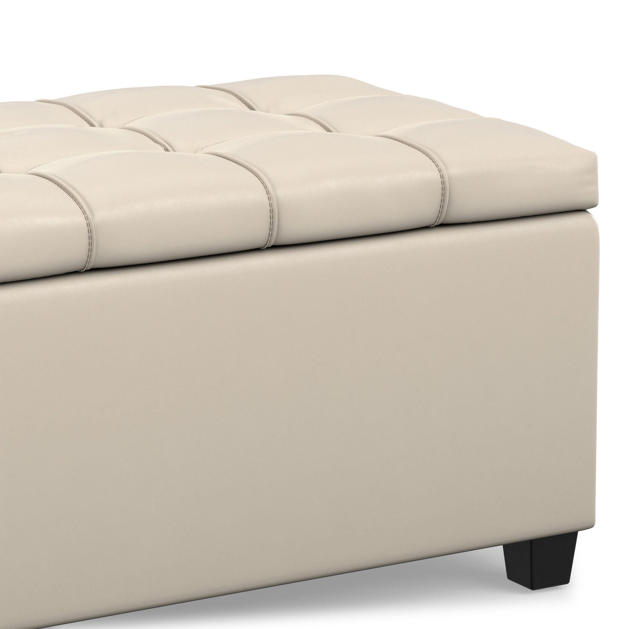 Ottoman Storage Ottoman, Satin Cream, large