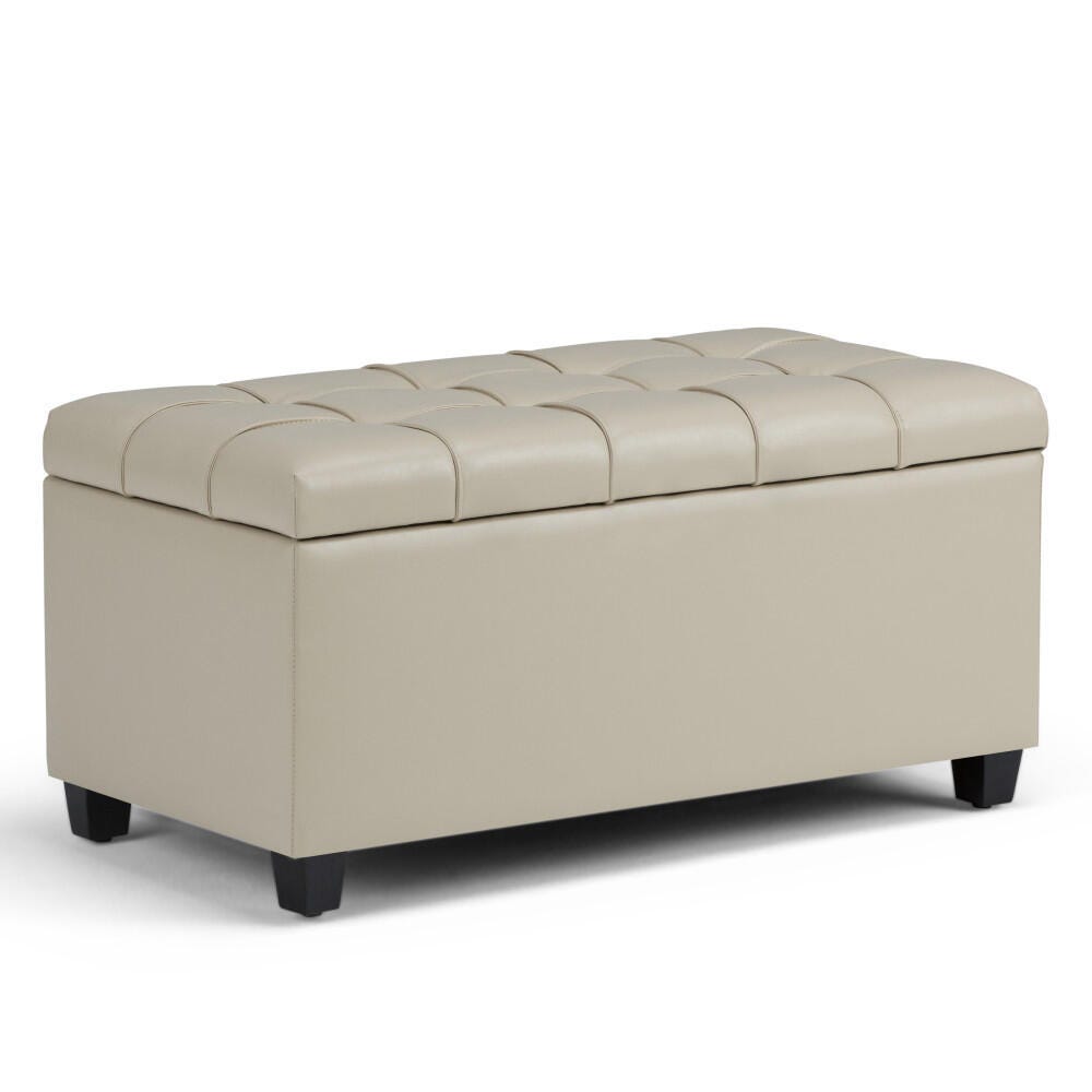 Ottoman Storage Ottoman, Satin Cream, large