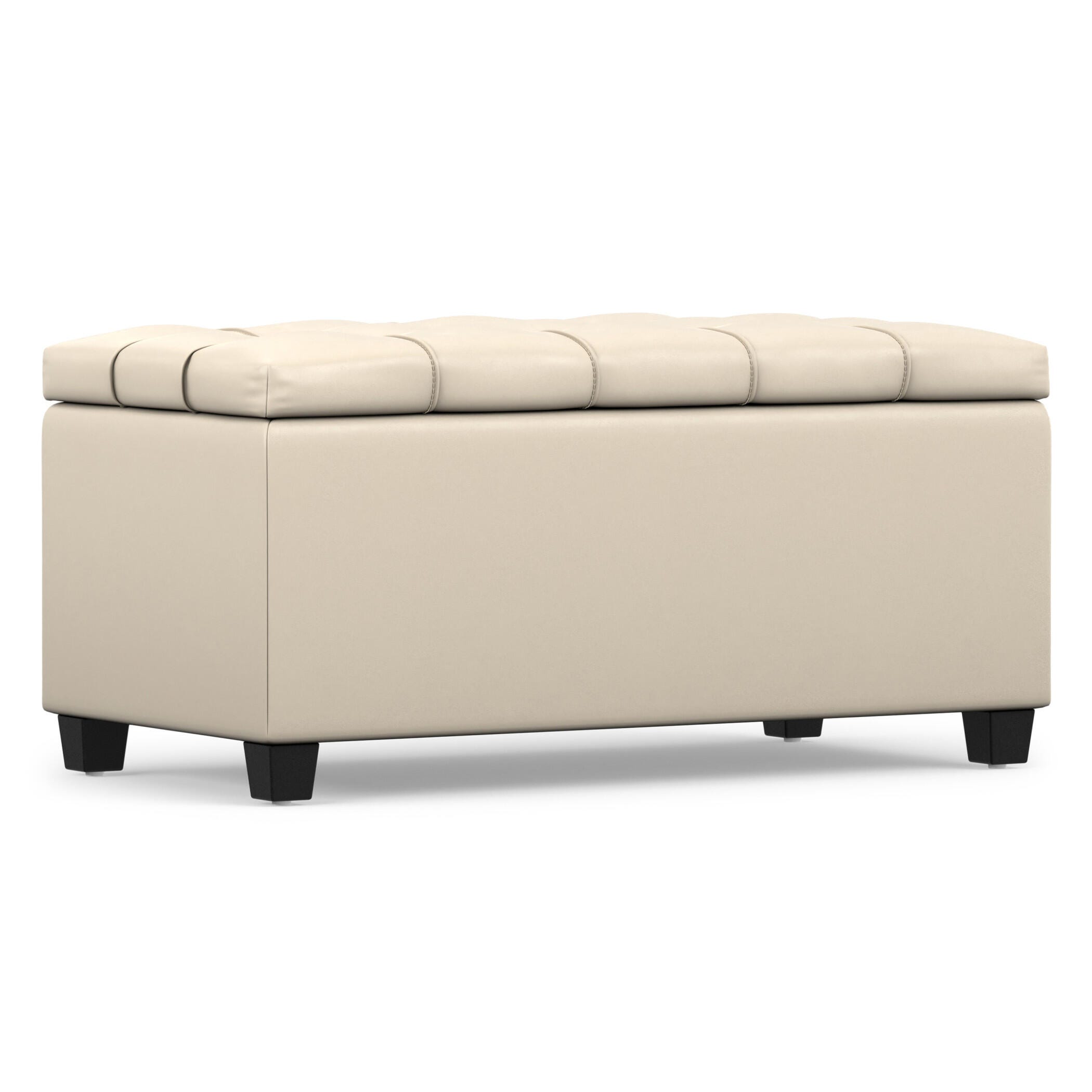 Ottoman Storage Ottoman, Satin Cream, large