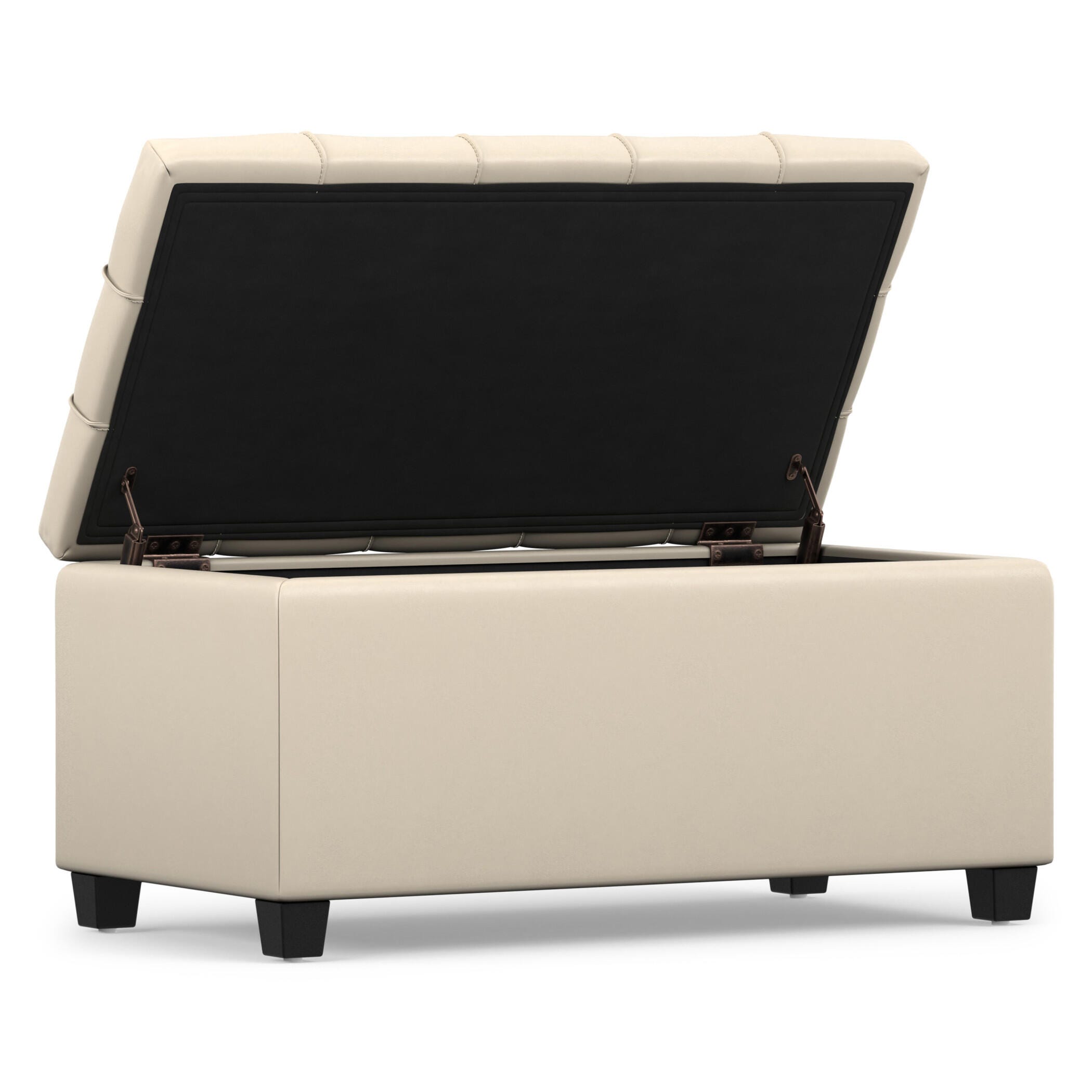 Ottoman Storage Ottoman, Satin Cream, large