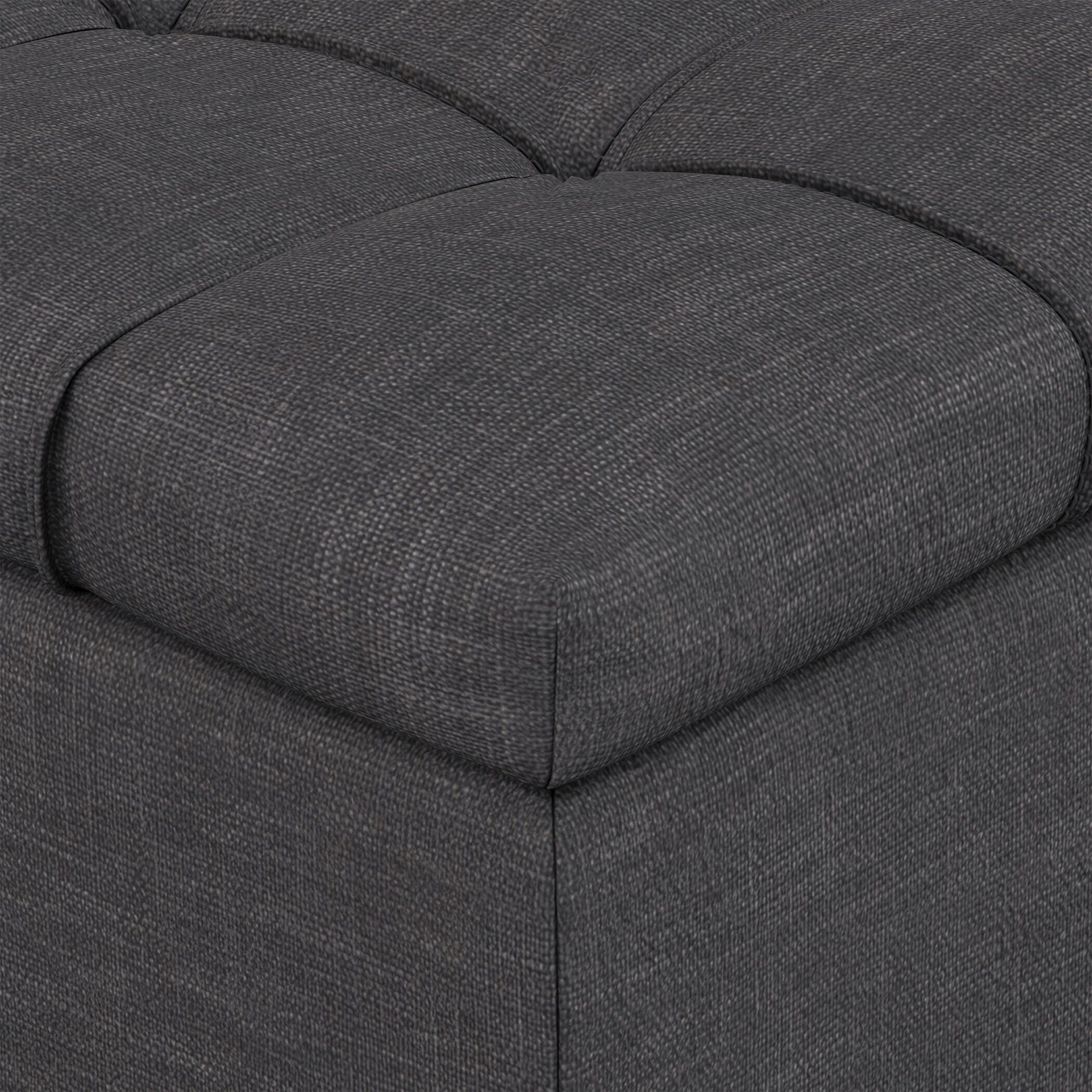 Ottoman Storage Ottoman, Slate Gray, large