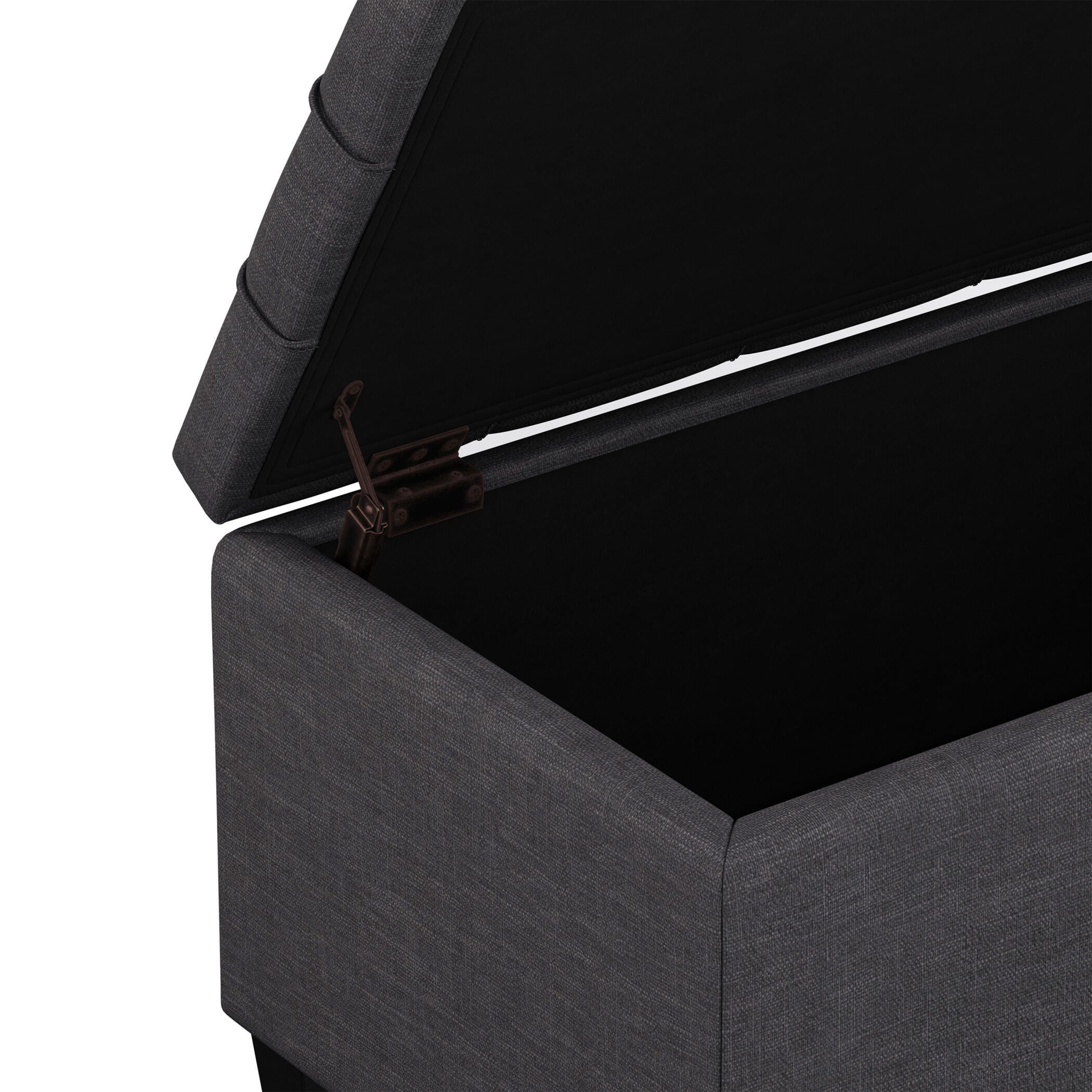 Ottoman Storage Ottoman, Slate Gray, large