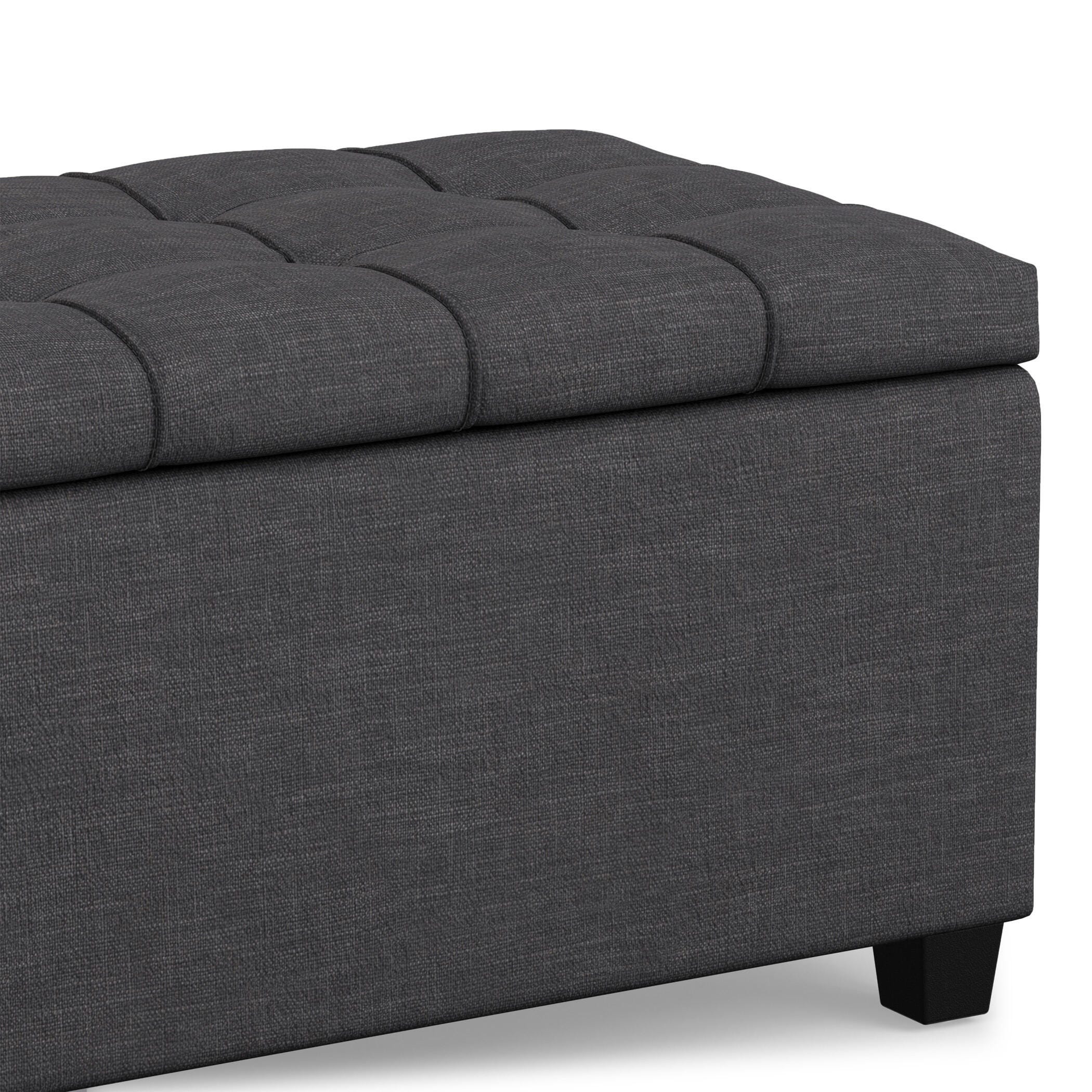 Ottoman Storage Ottoman, Slate Gray, large