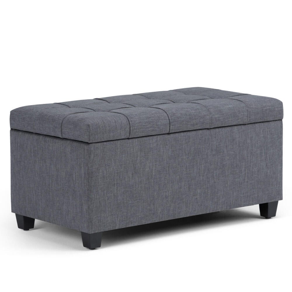 Ottoman Storage Ottoman, Slate Gray, large
