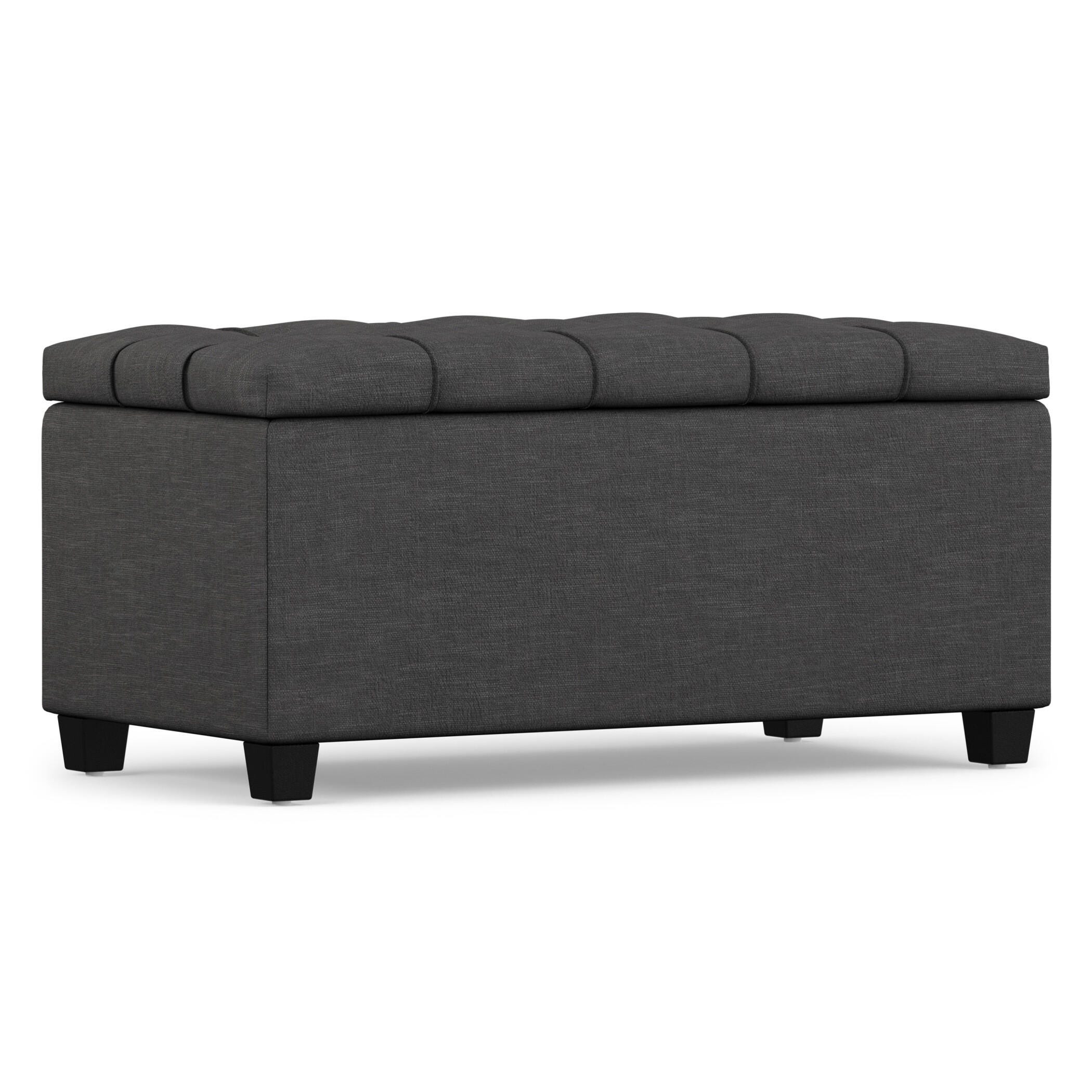 Ottoman Storage Ottoman, Slate Gray, large