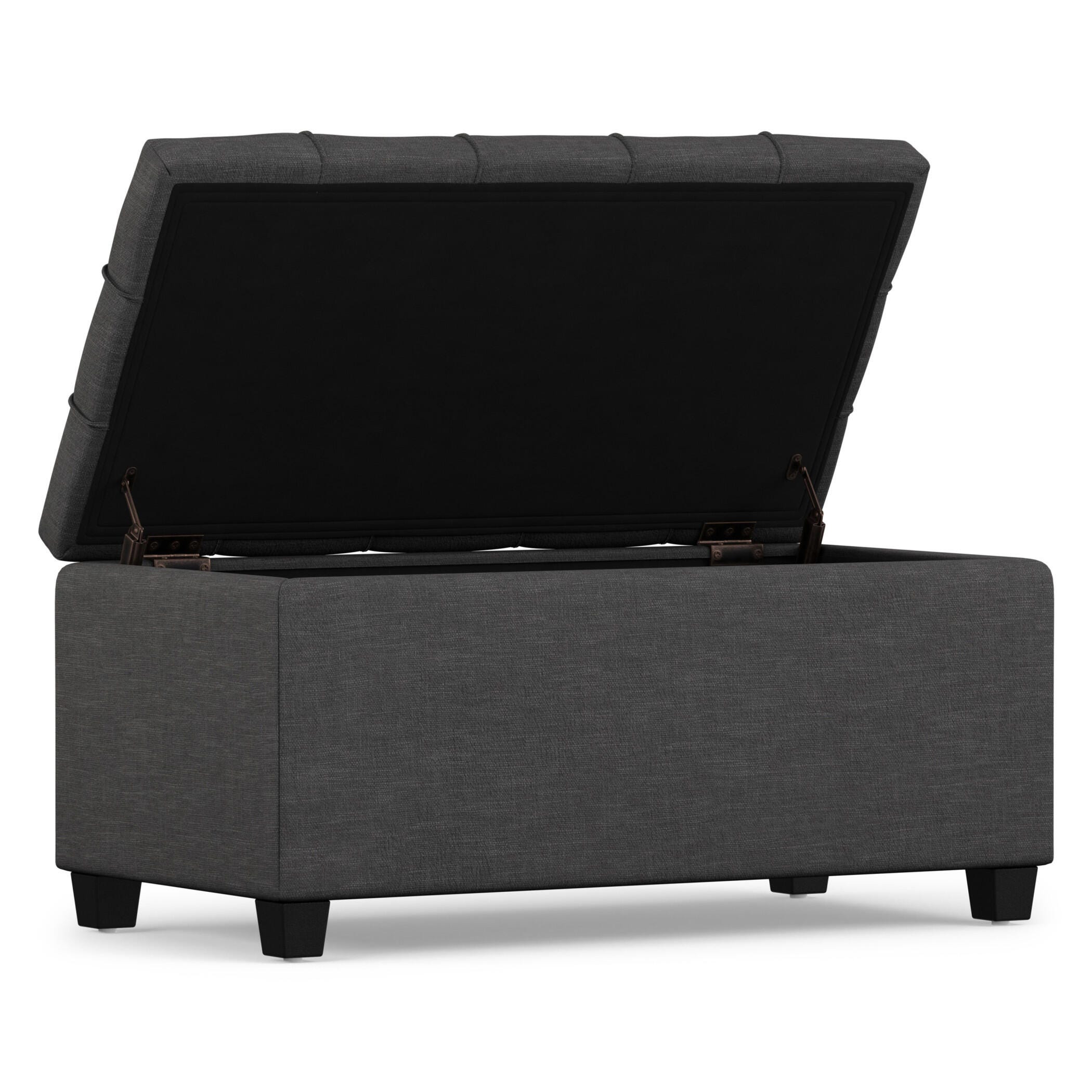 Ottoman Storage Ottoman, Slate Gray, large