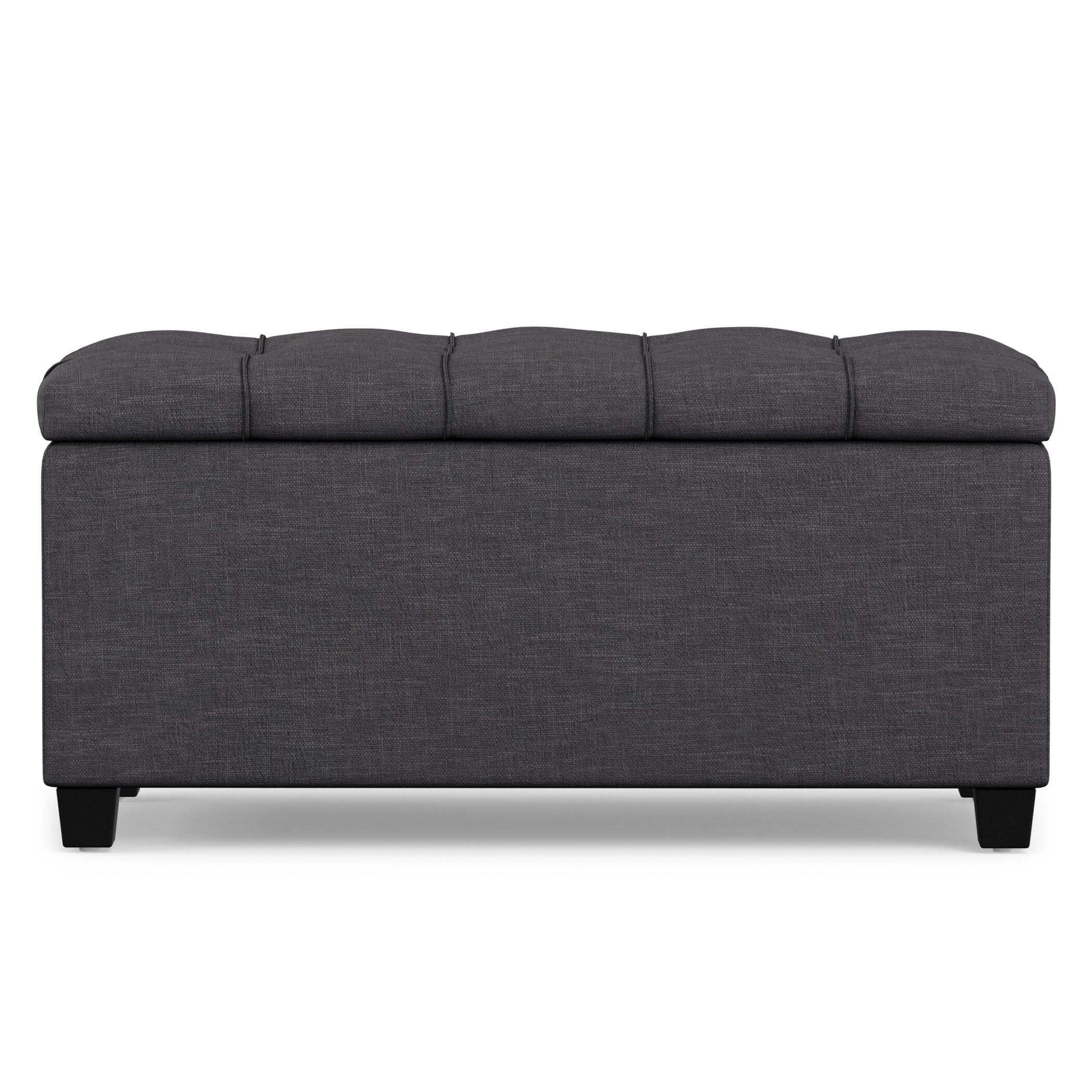 Ottoman Storage Ottoman, Slate Gray, large