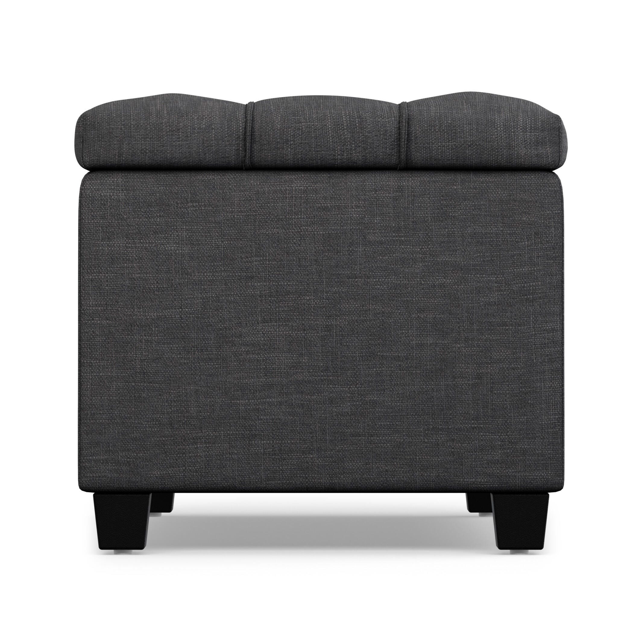 Ottoman Storage Ottoman, Slate Gray, large
